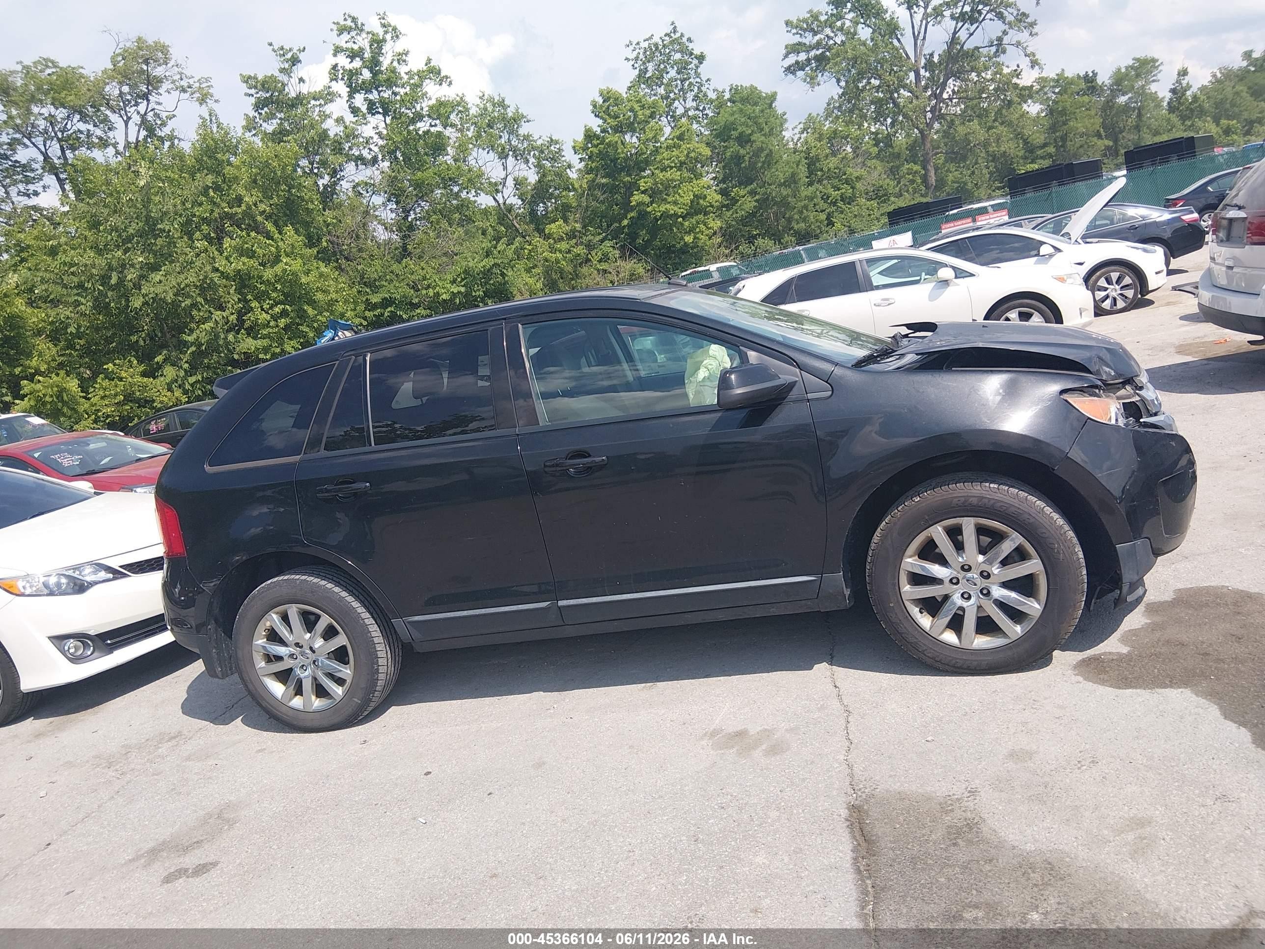 2012 Ford Edge Sel Black vin: 2FMDK3JC4CBA79760