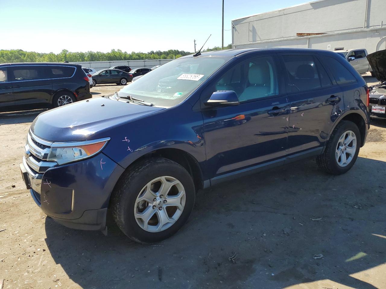2012 Ford Edge Sel Синий vin: 2FMDK3JC4CBA88393