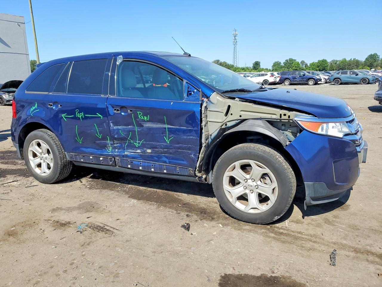 2012 Ford Edge Sel Синий vin: 2FMDK3JC4CBA88393
