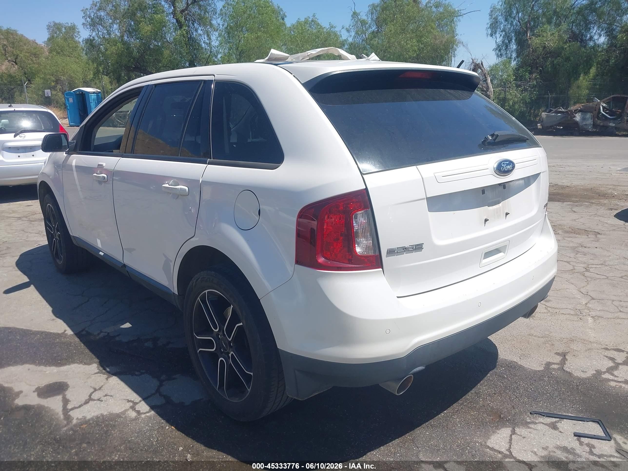 2013 Ford Edge Sel White vin: 2FMDK3JC4DBB30529