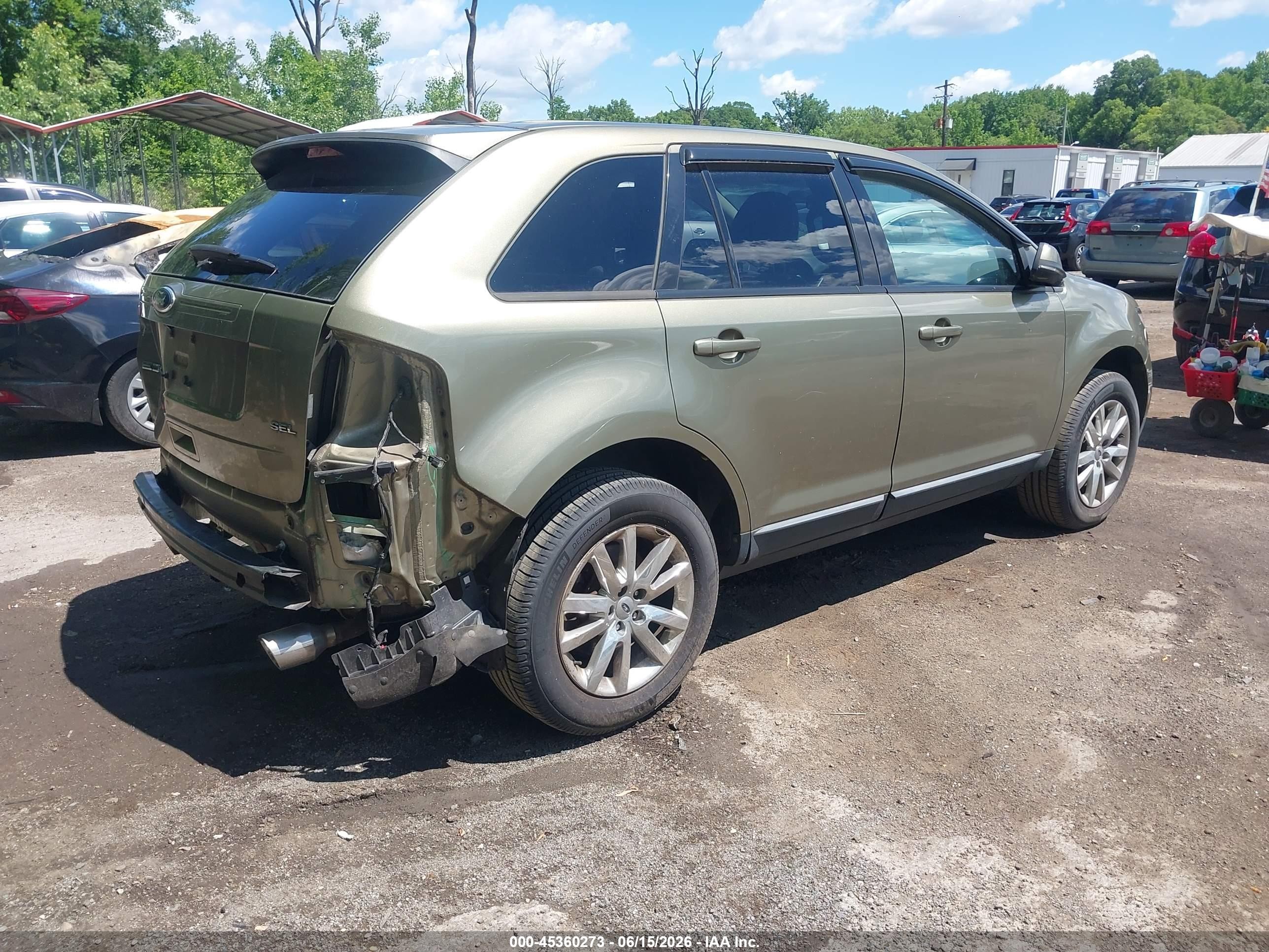 2013 Ford Edge Sel Green vin: 2FMDK3JC4DBB42311