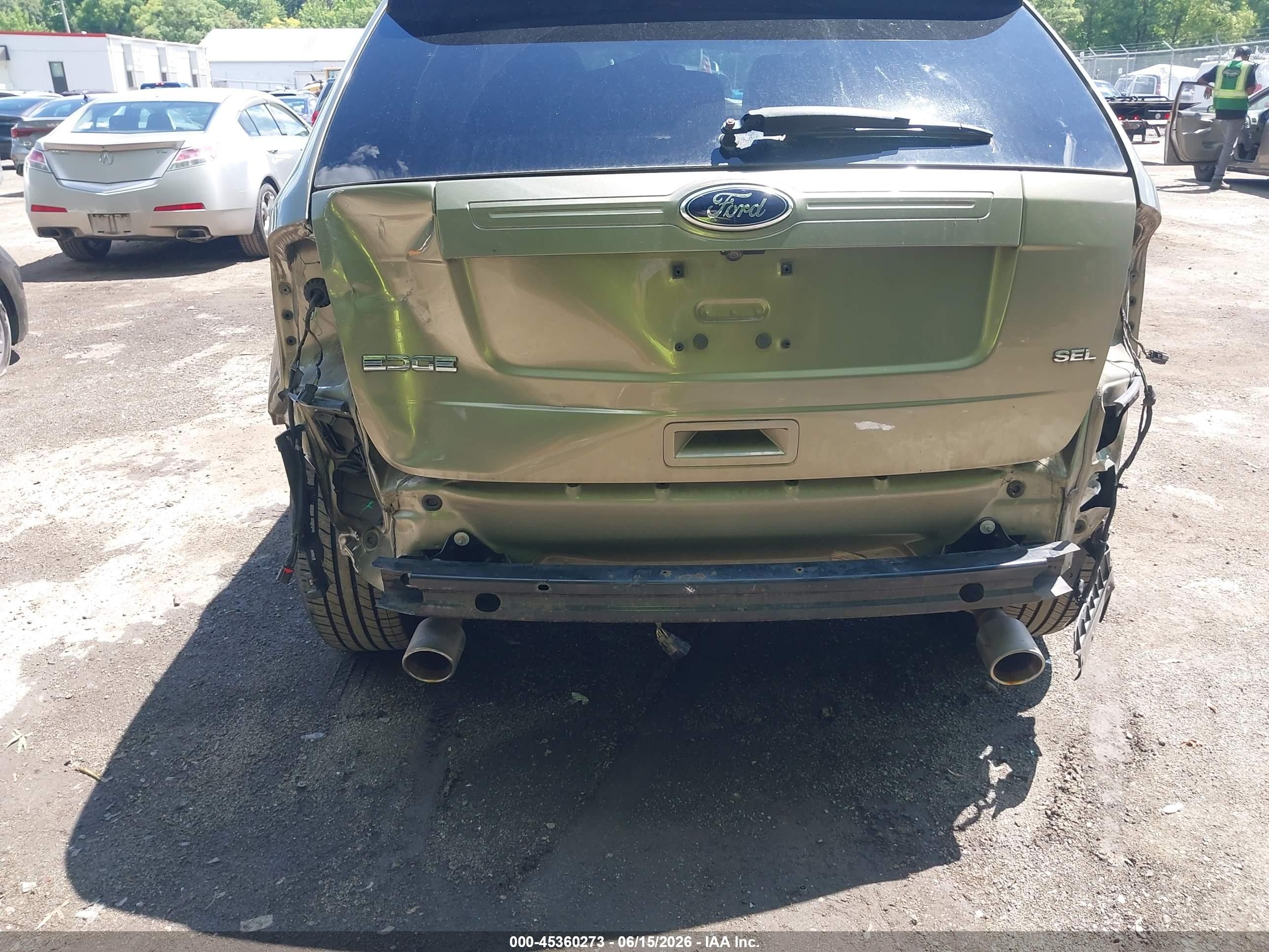 2013 Ford Edge Sel Green vin: 2FMDK3JC4DBB42311