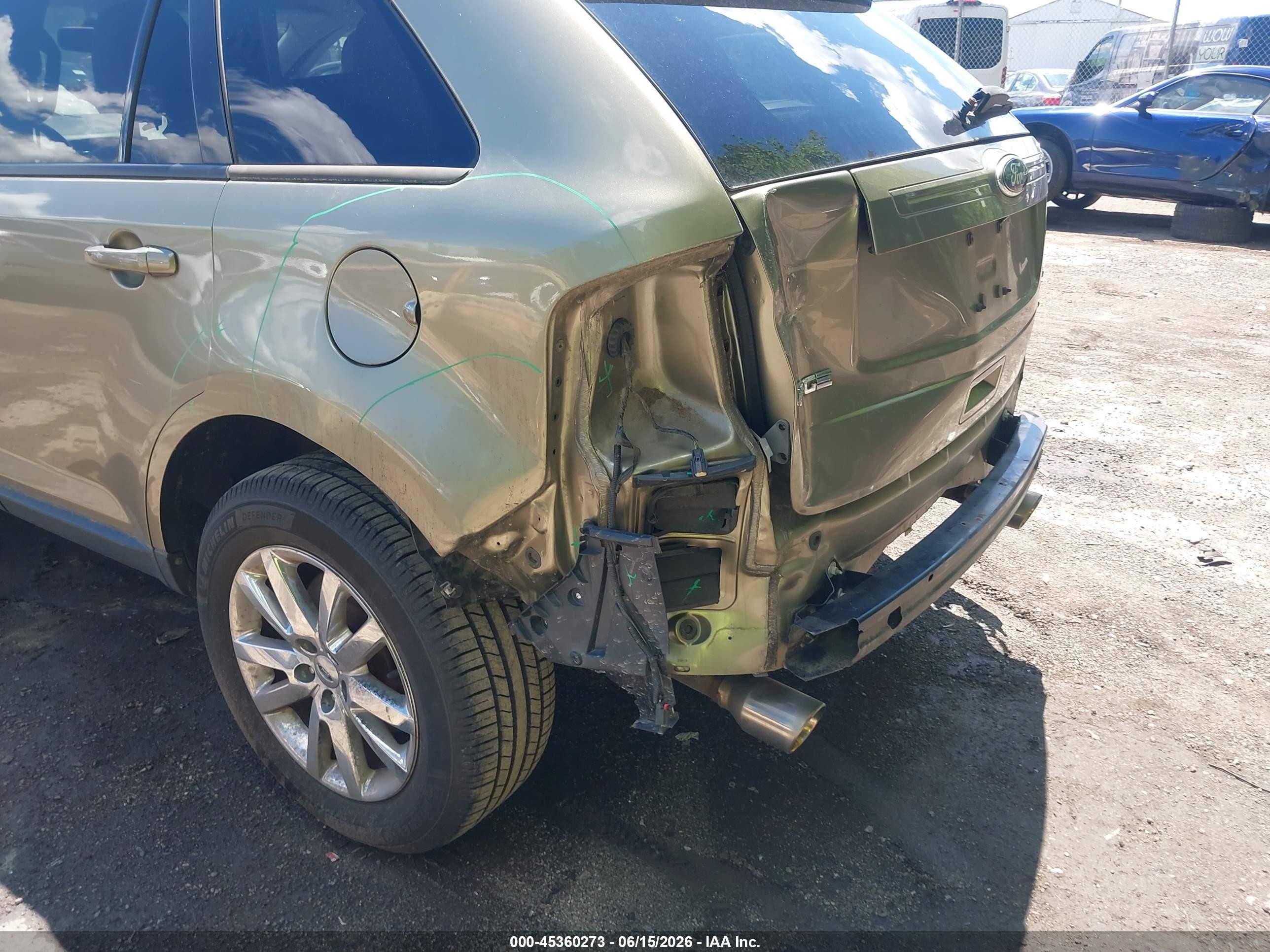 2013 Ford Edge Sel Green vin: 2FMDK3JC4DBB42311