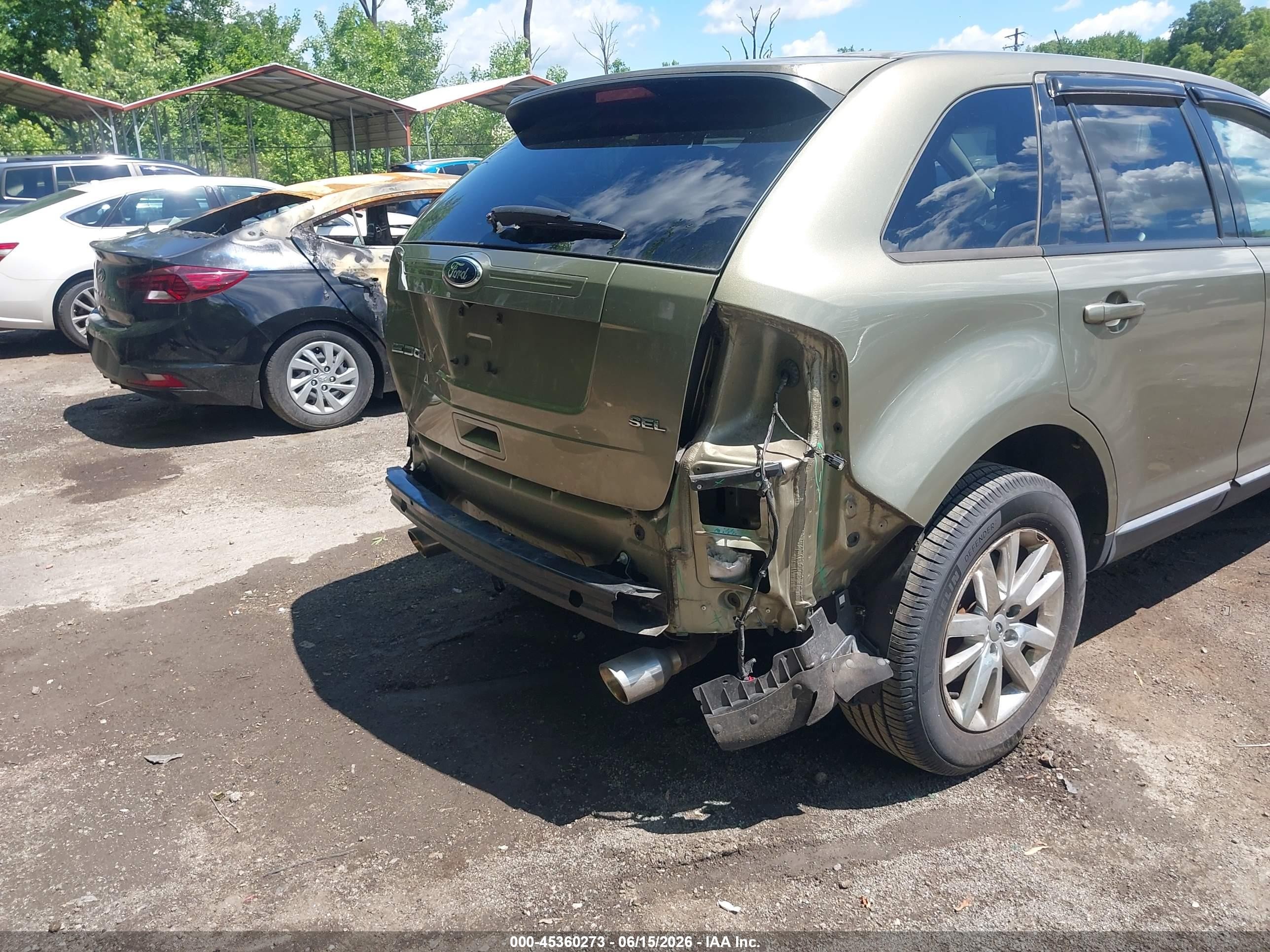 2013 Ford Edge Sel Green vin: 2FMDK3JC4DBB42311