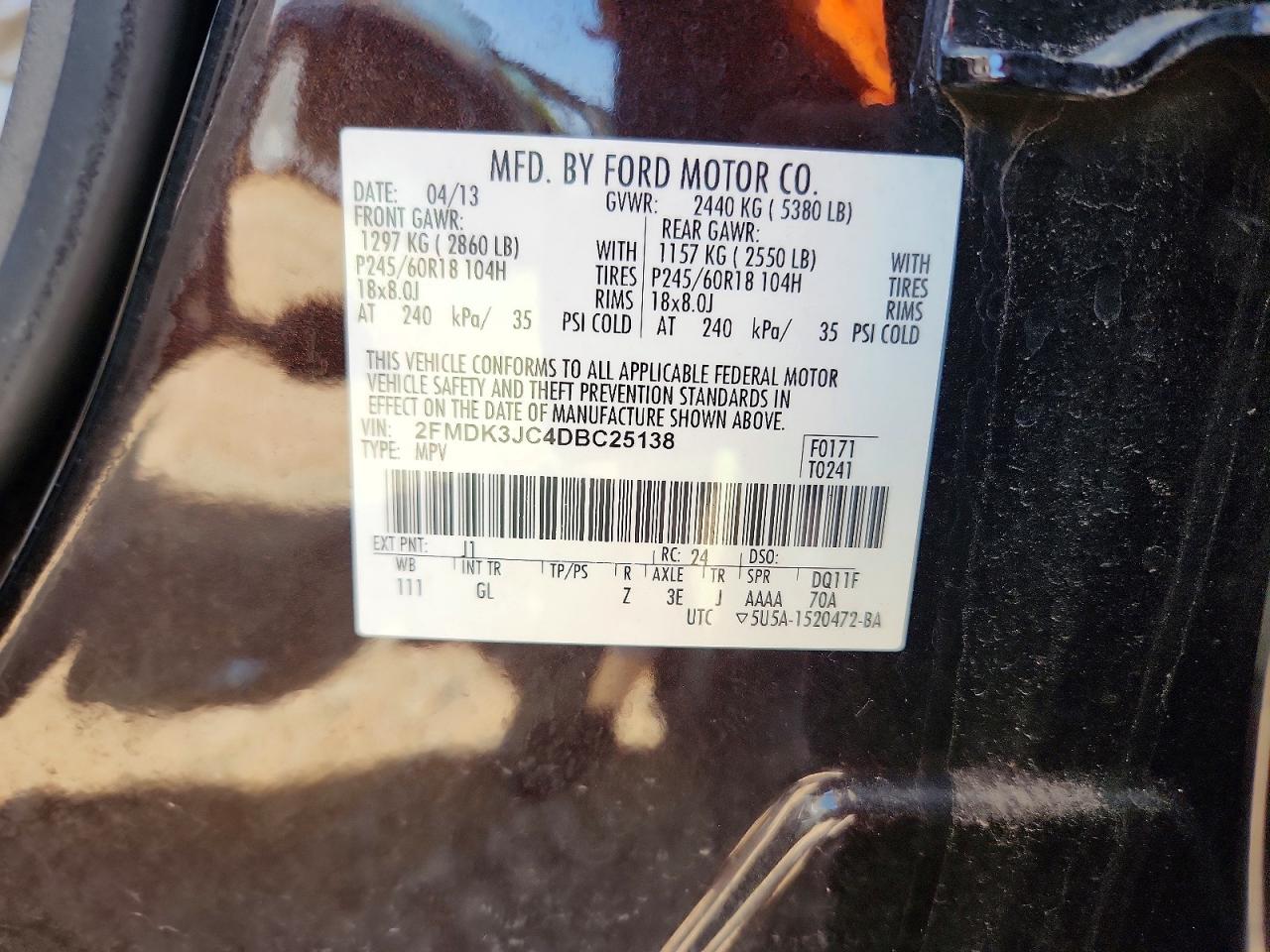 2013 Ford Edge Sel Brown vin: 2FMDK3JC4DBC25138