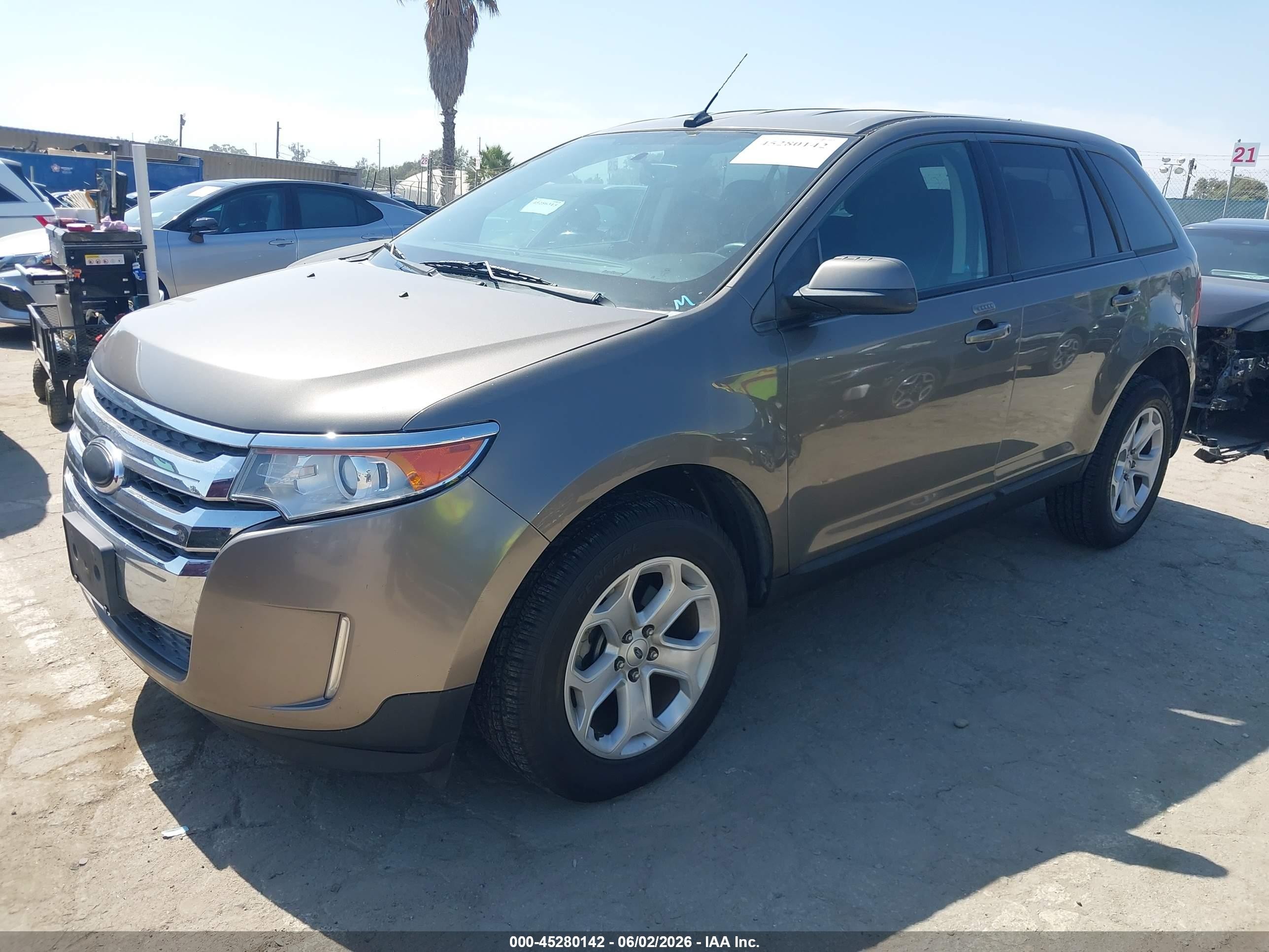 2013 Ford Edge Sel Коричневый vin: 2FMDK3JC4DBC45888