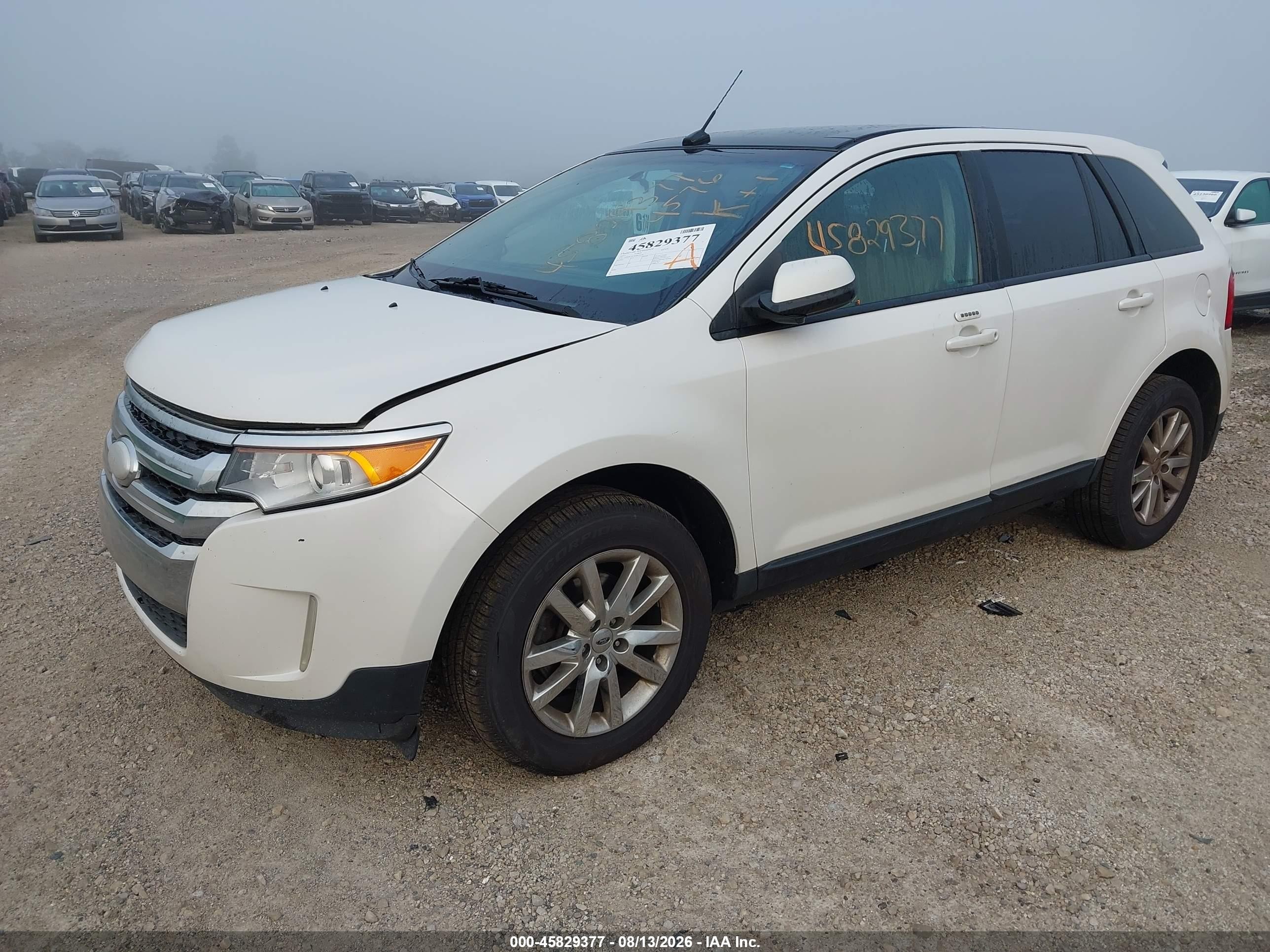 2013 Ford Edge Sel White vin: 2FMDK3JC4DBE24576