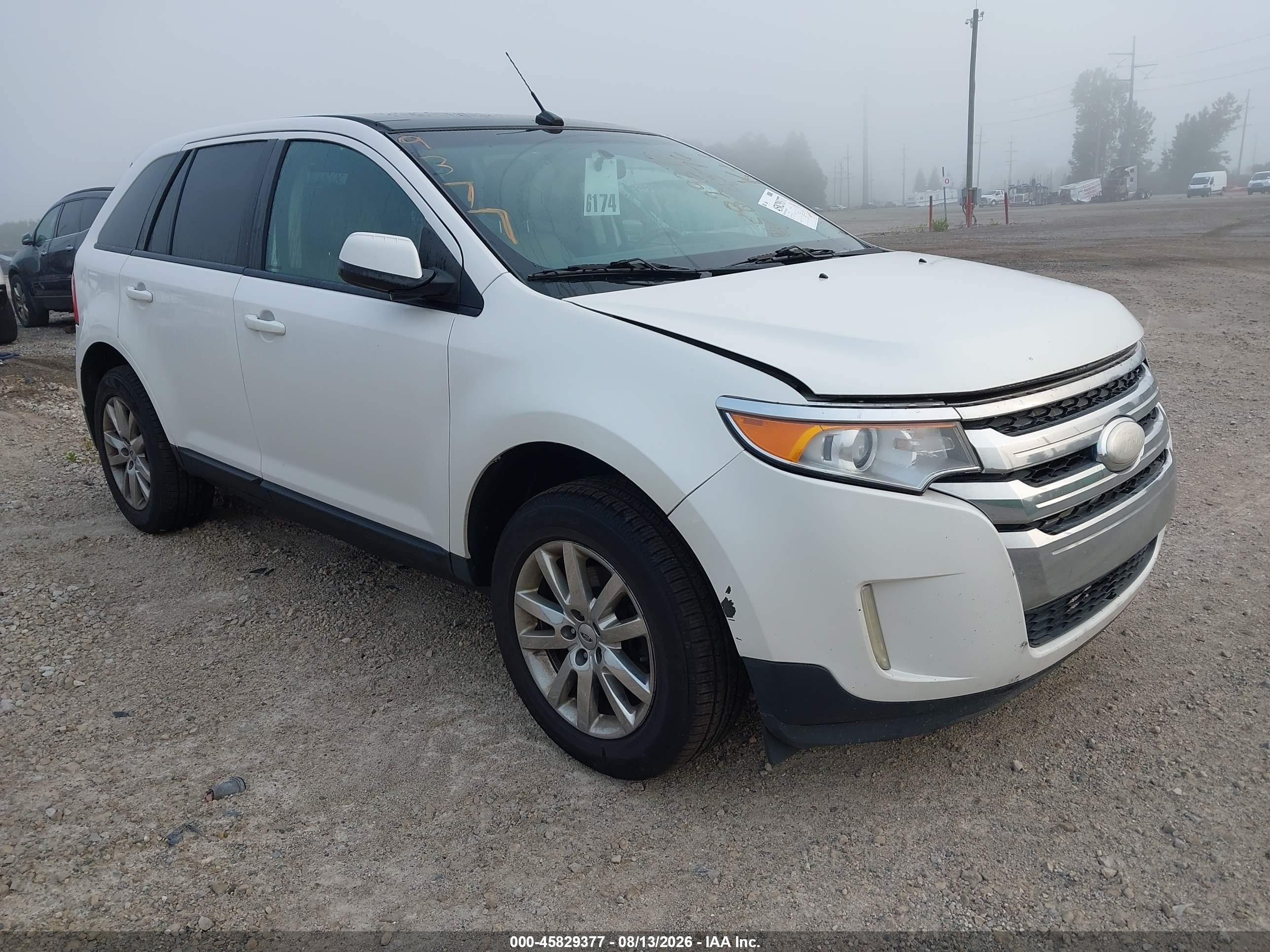2013 Ford Edge Sel White vin: 2FMDK3JC4DBE24576
