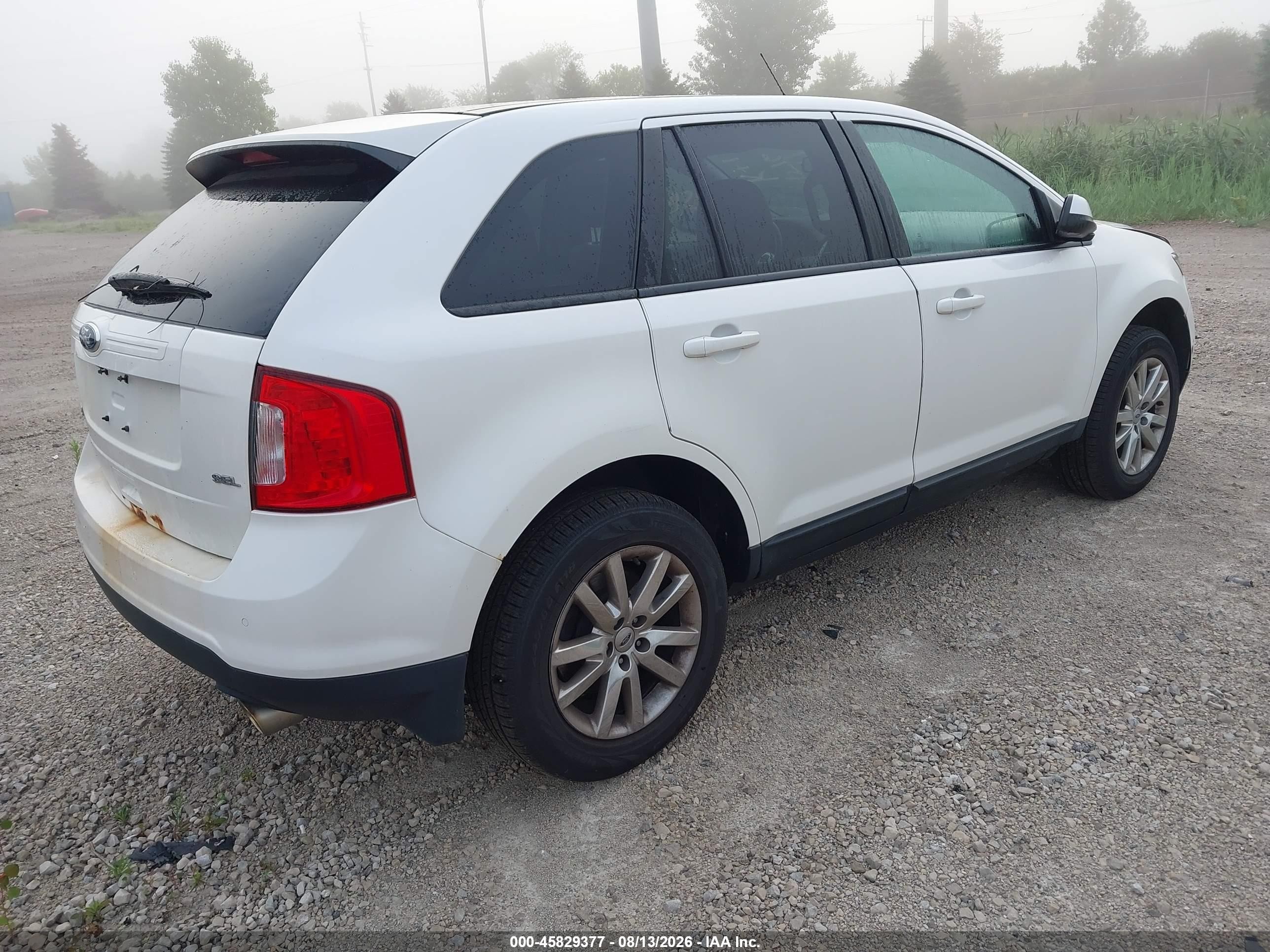 2013 Ford Edge Sel White vin: 2FMDK3JC4DBE24576