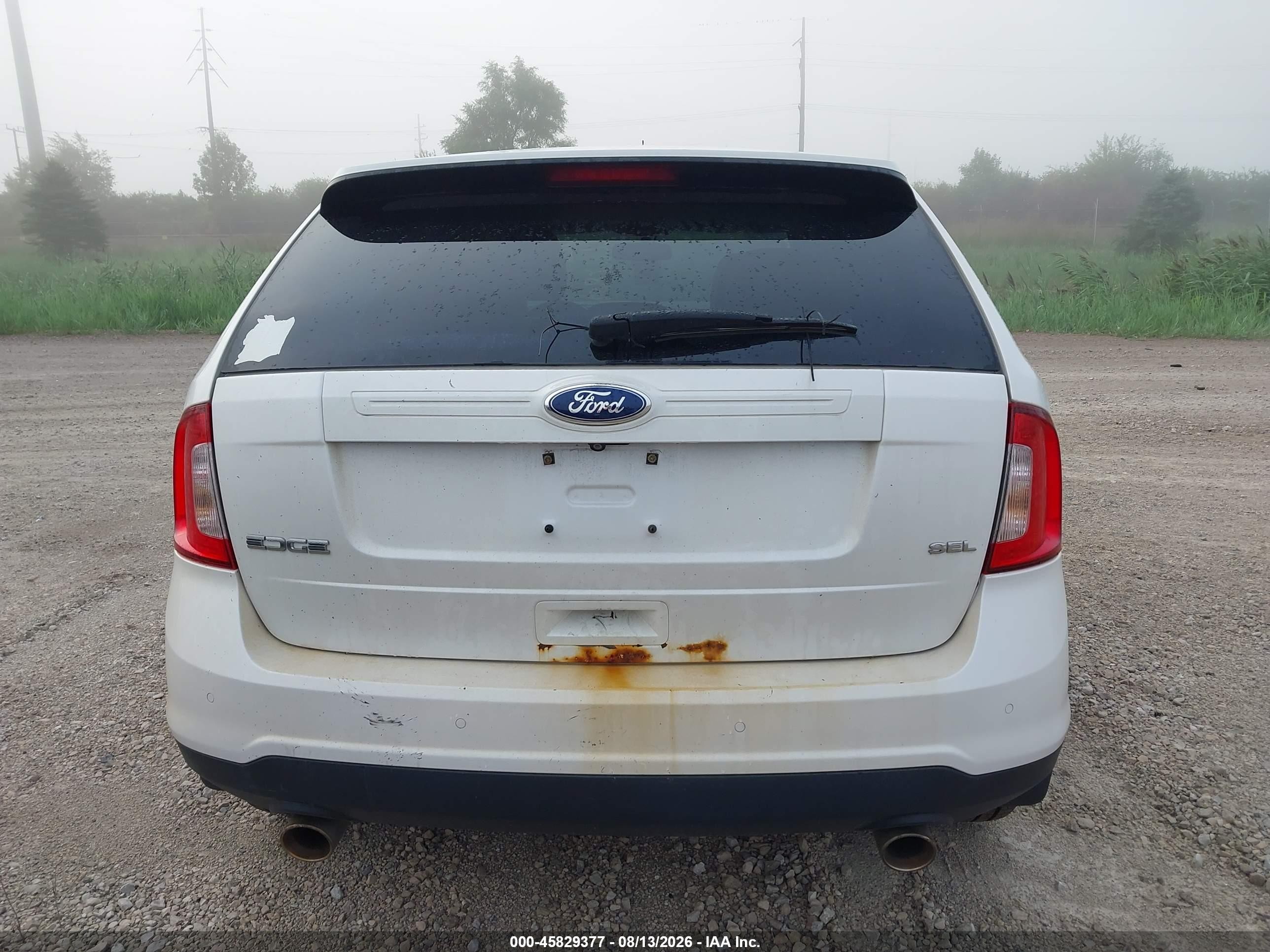 2013 Ford Edge Sel White vin: 2FMDK3JC4DBE24576