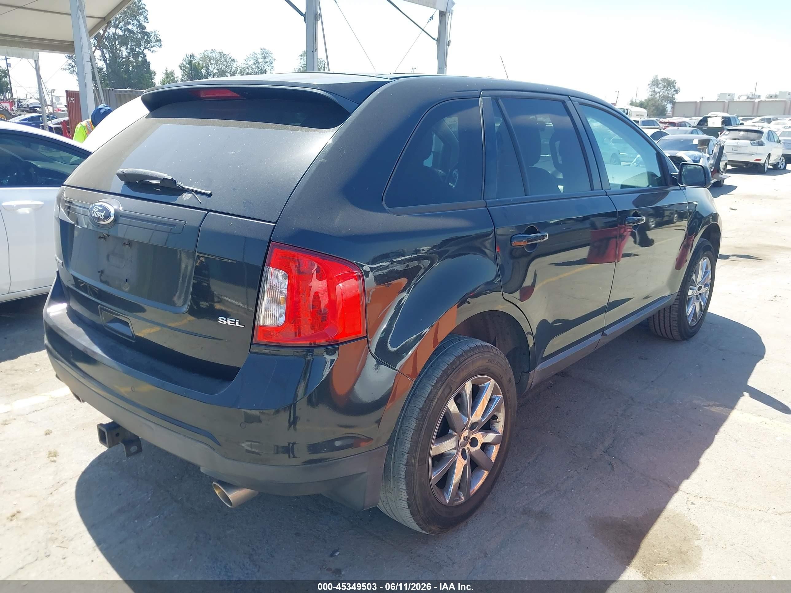 2013 Ford Edge Sel Black vin: 2FMDK3JC4DBE38252