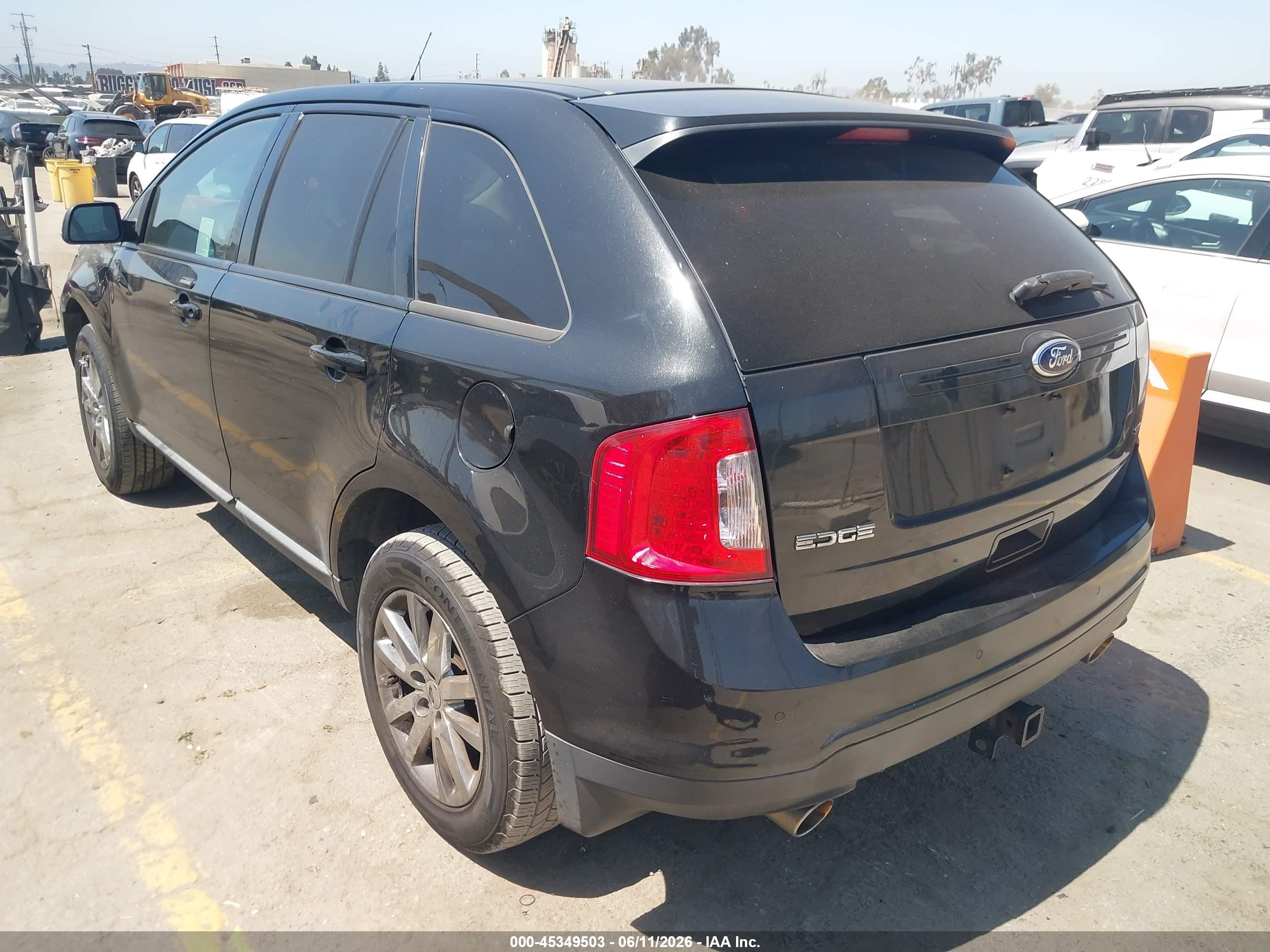 2013 Ford Edge Sel Black vin: 2FMDK3JC4DBE38252