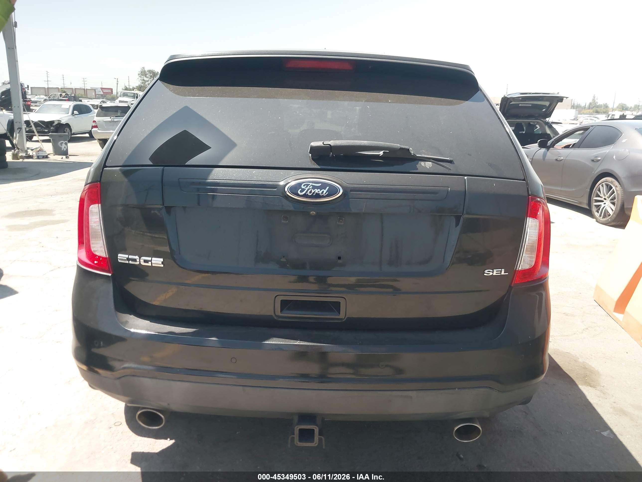 2013 Ford Edge Sel Black vin: 2FMDK3JC4DBE38252