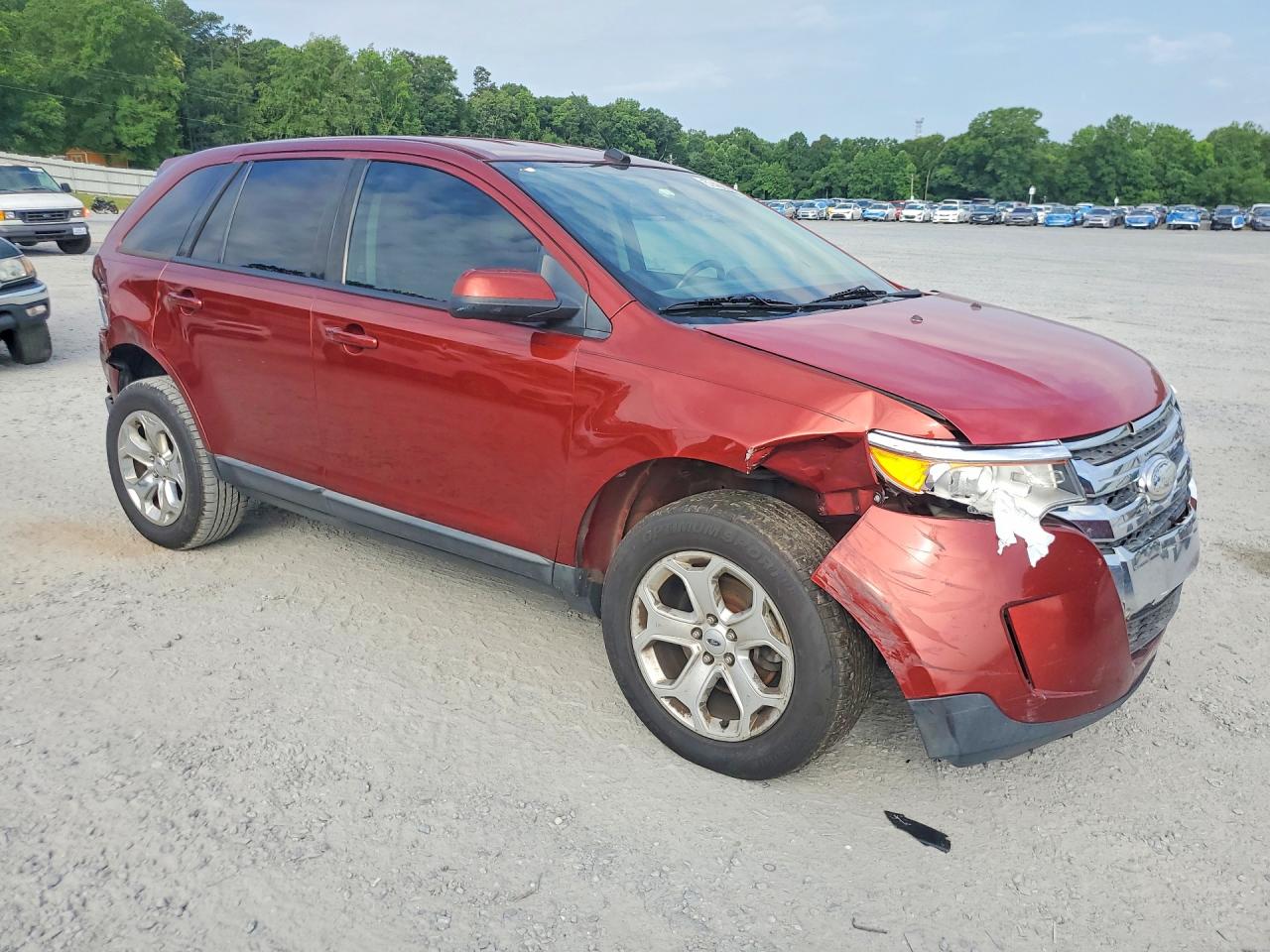 2014 Ford Edge Sel Красный vin: 2FMDK3JC4EBA34904