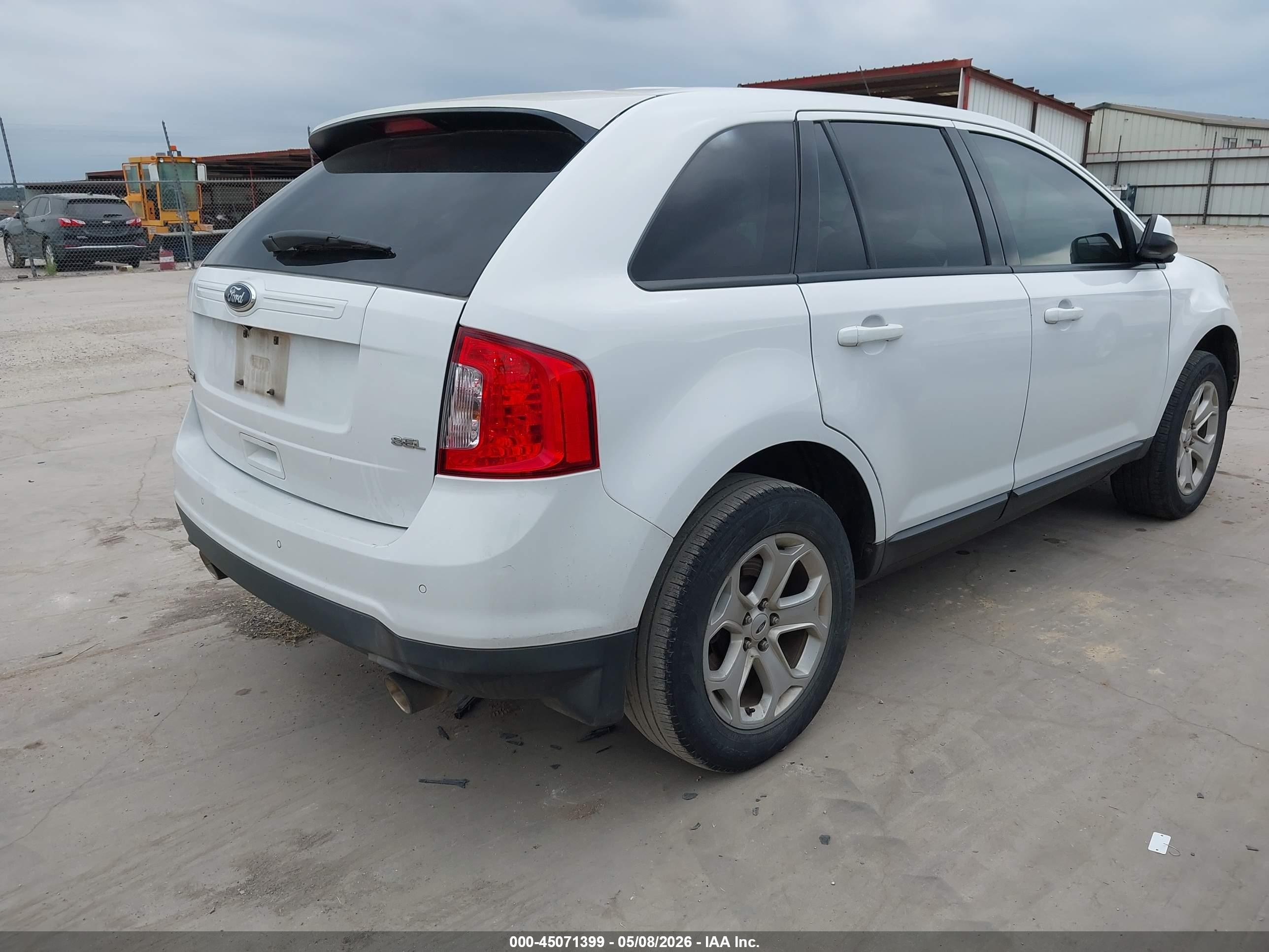 2014 Ford Edge Sel White vin: 2FMDK3JC4EBA45689