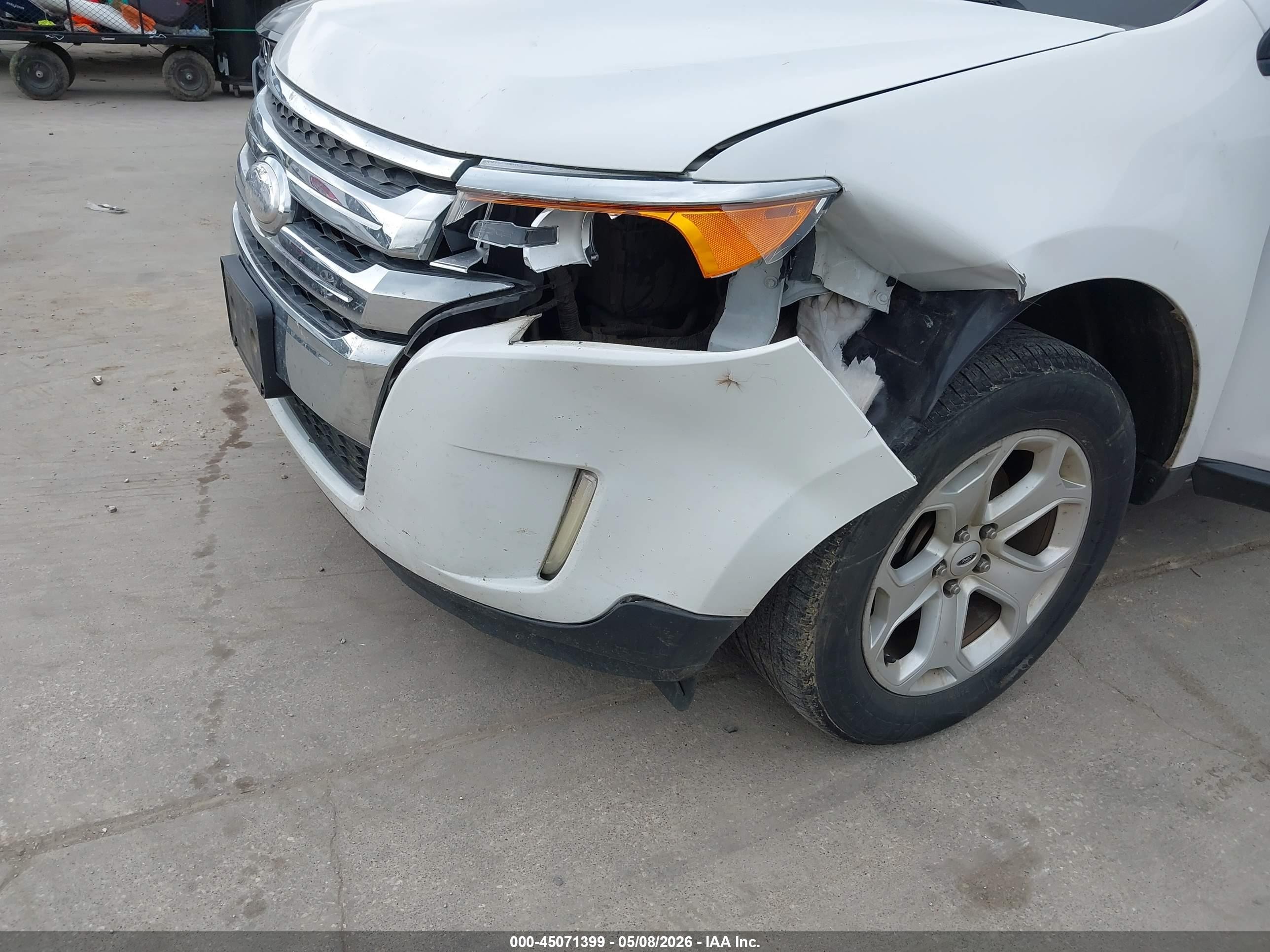 2014 Ford Edge Sel White vin: 2FMDK3JC4EBA45689