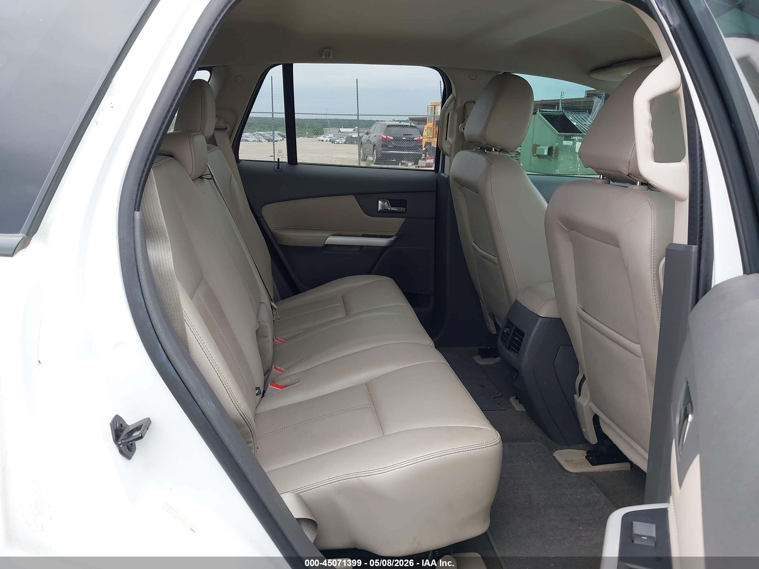 2014 Ford Edge Sel White vin: 2FMDK3JC4EBA45689