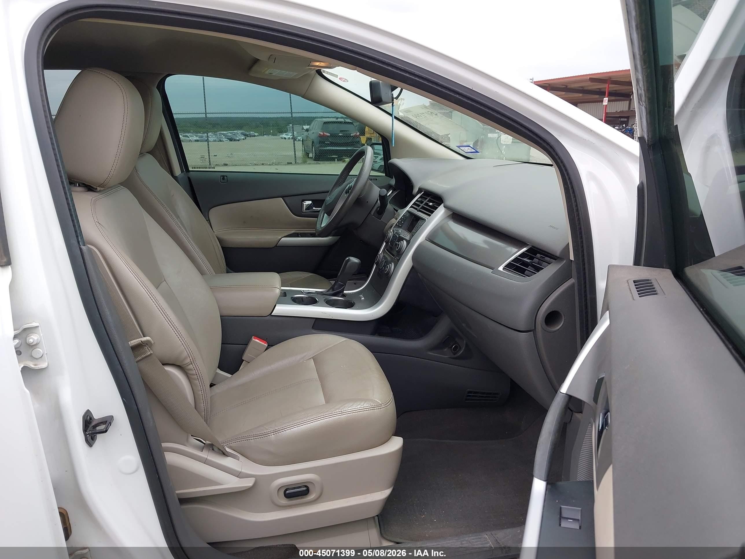 2014 Ford Edge Sel White vin: 2FMDK3JC4EBA45689