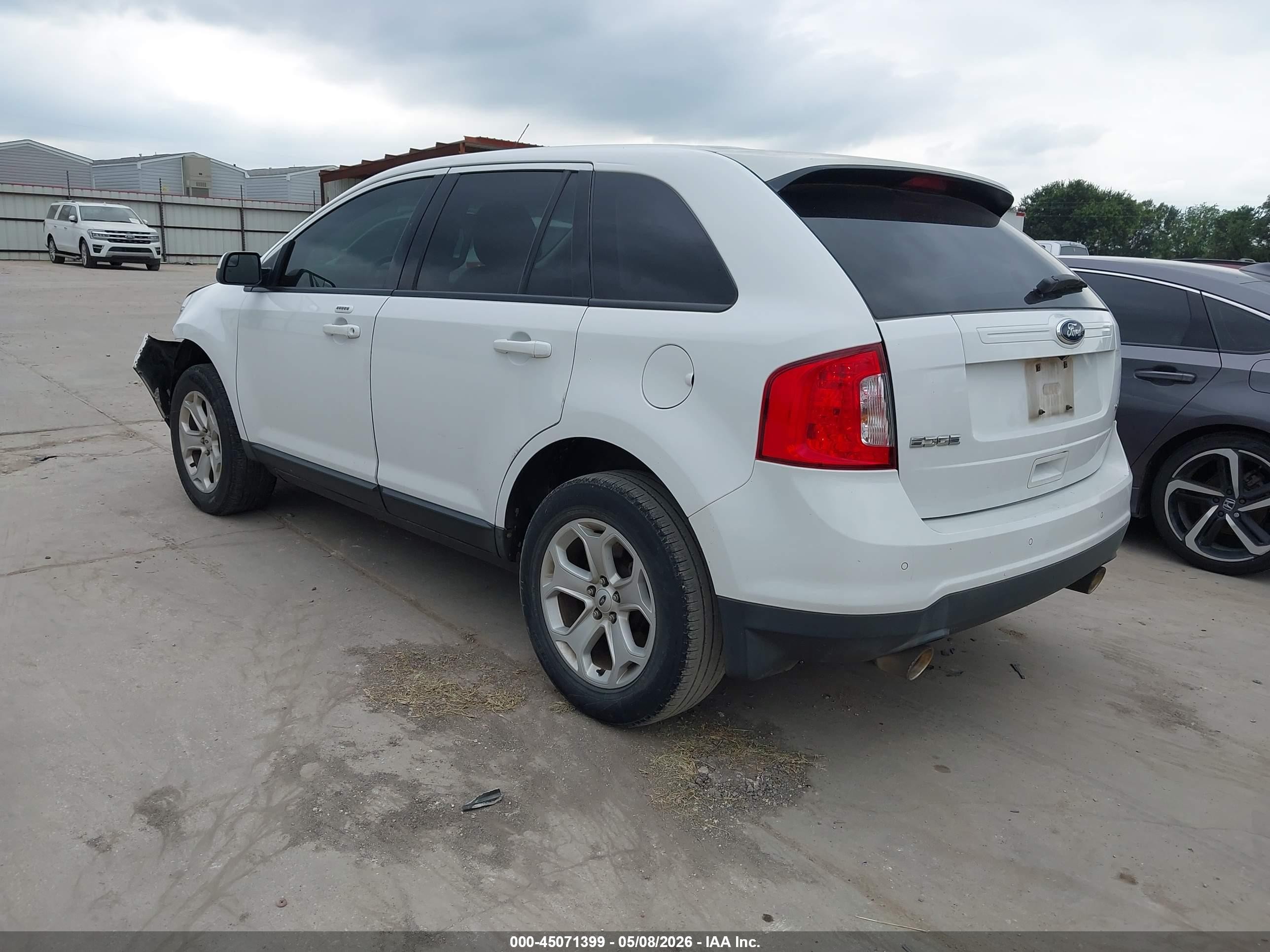 2014 Ford Edge Sel White vin: 2FMDK3JC4EBA45689