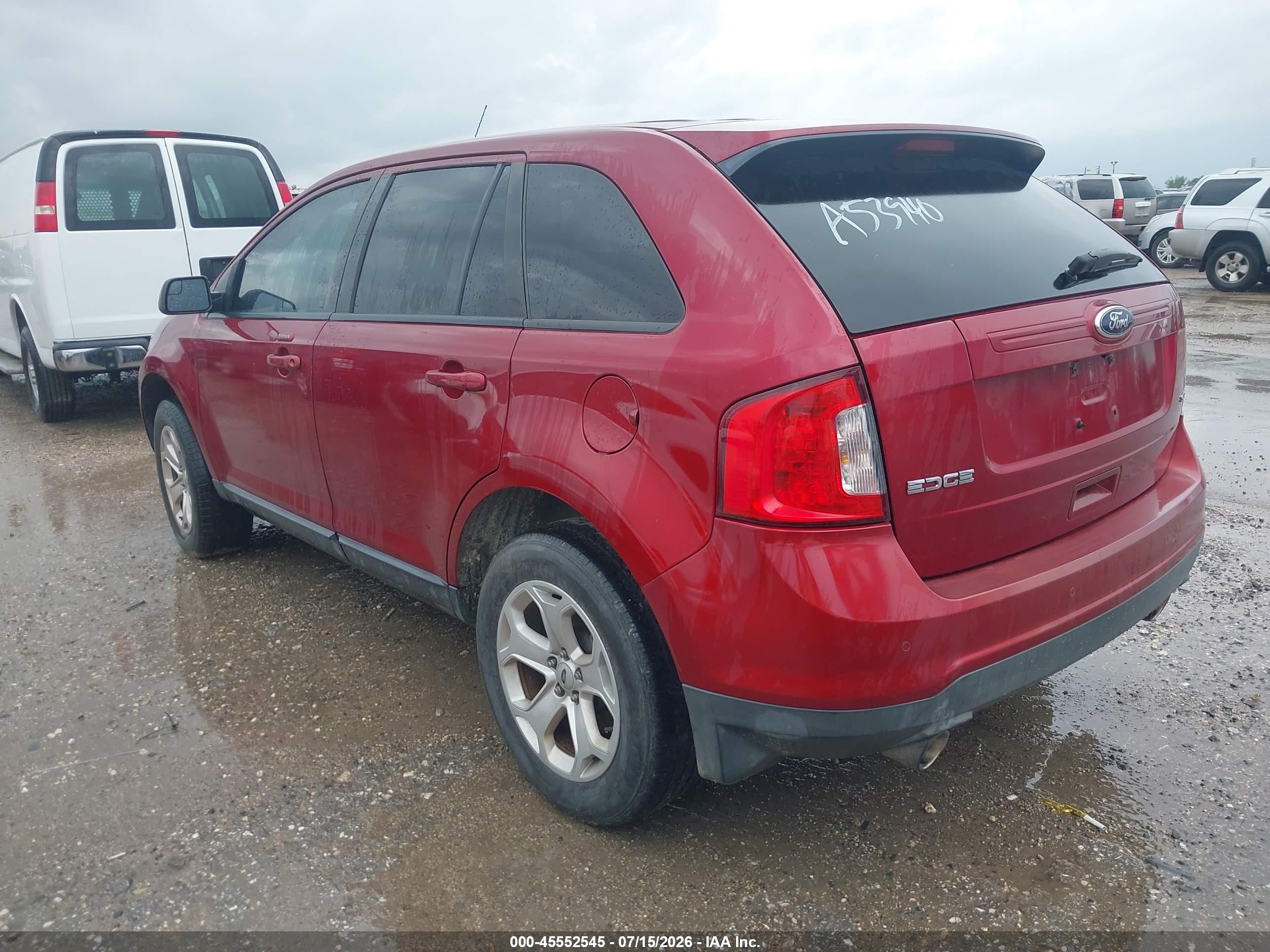 2014 Ford Edge Sel Red vin: 2FMDK3JC4EBA53940