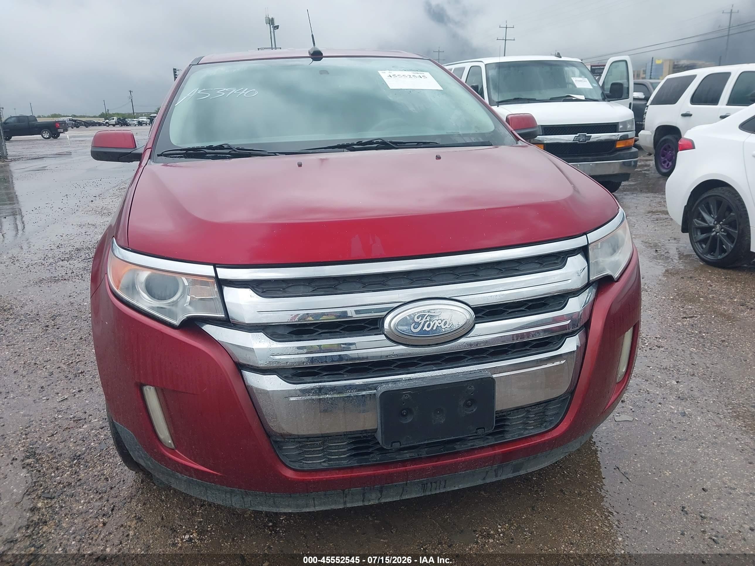 2014 Ford Edge Sel Red vin: 2FMDK3JC4EBA53940
