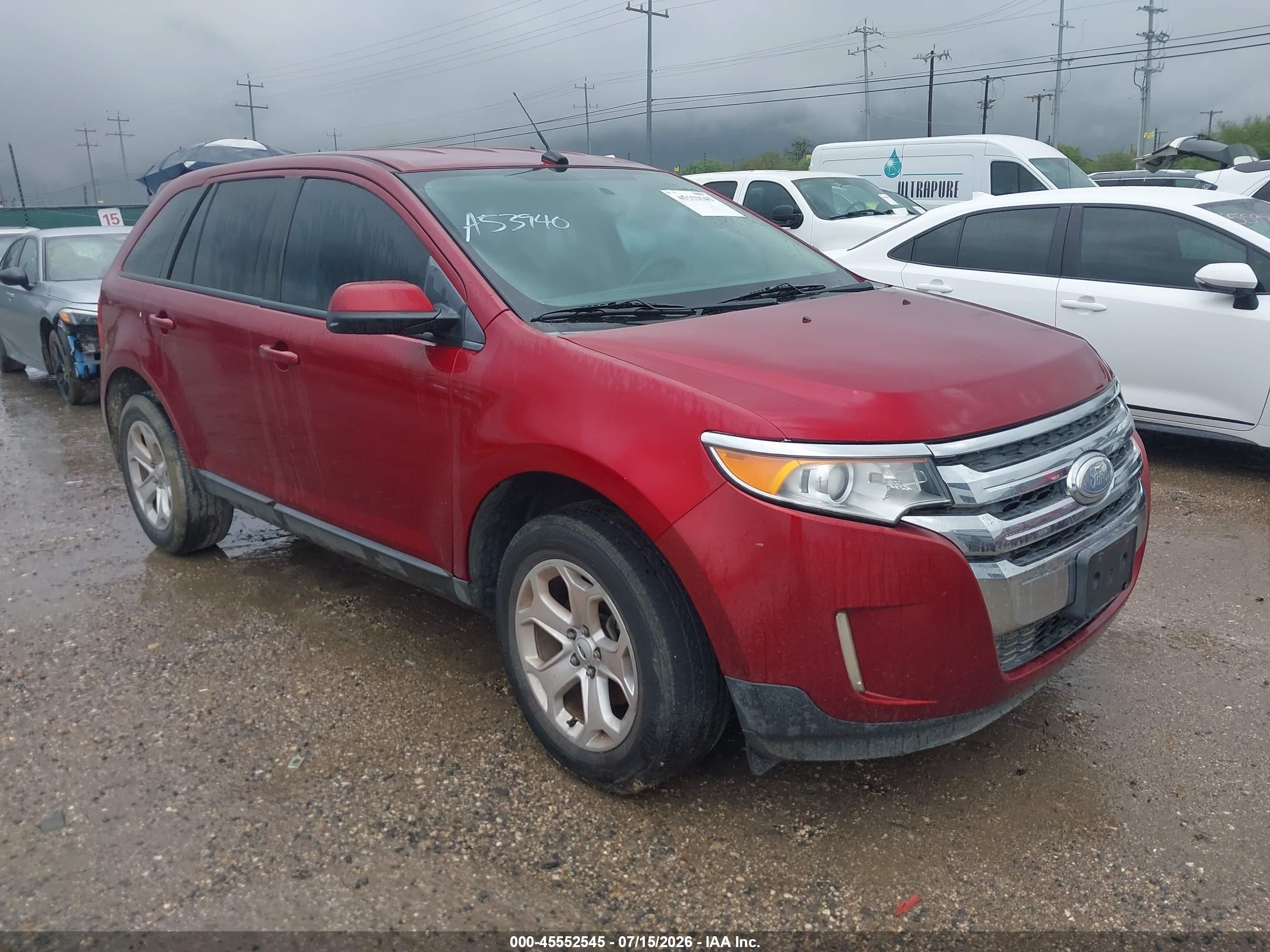 2014 Ford Edge Sel Red vin: 2FMDK3JC4EBA53940