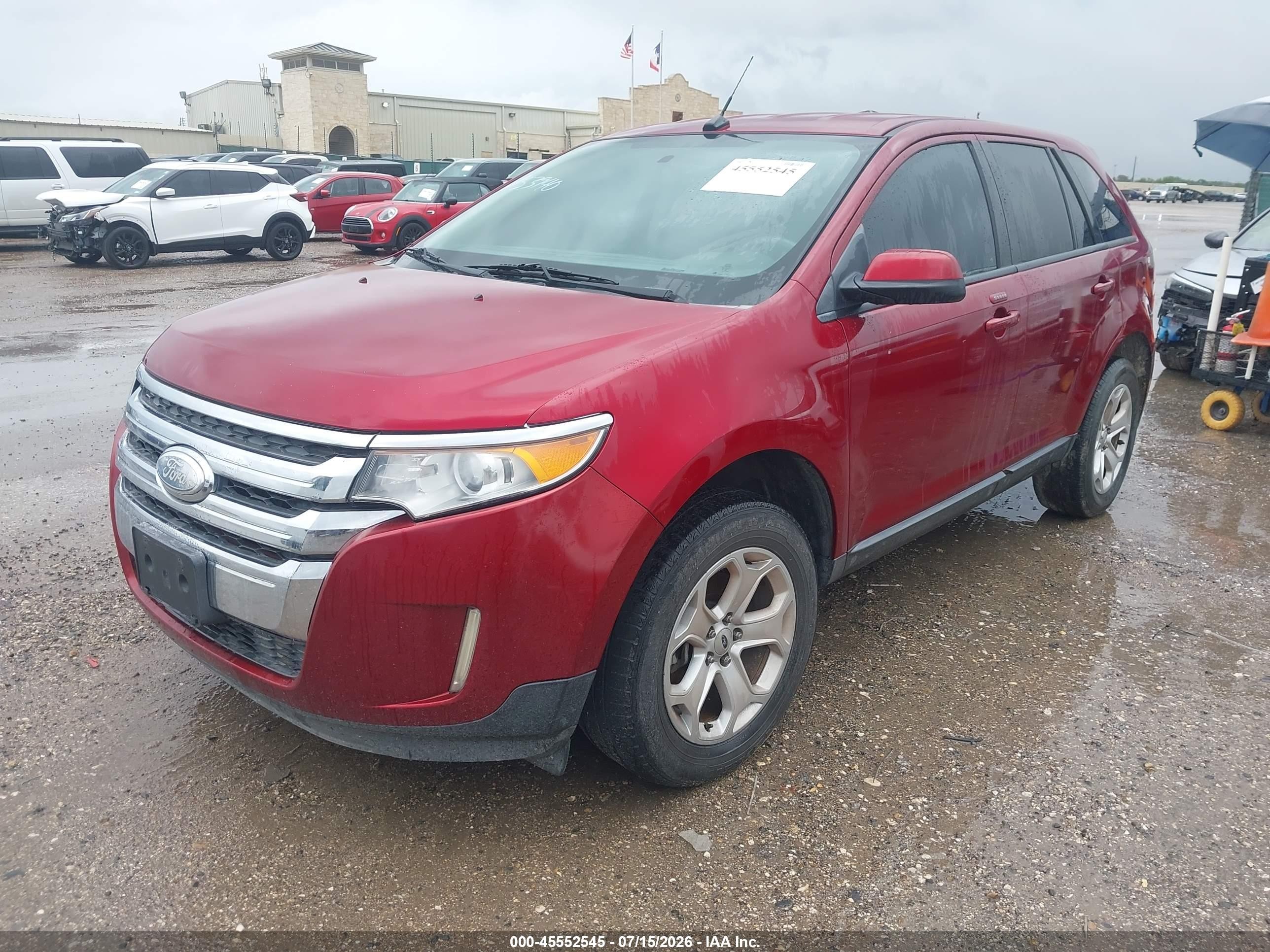 2014 Ford Edge Sel Red vin: 2FMDK3JC4EBA53940