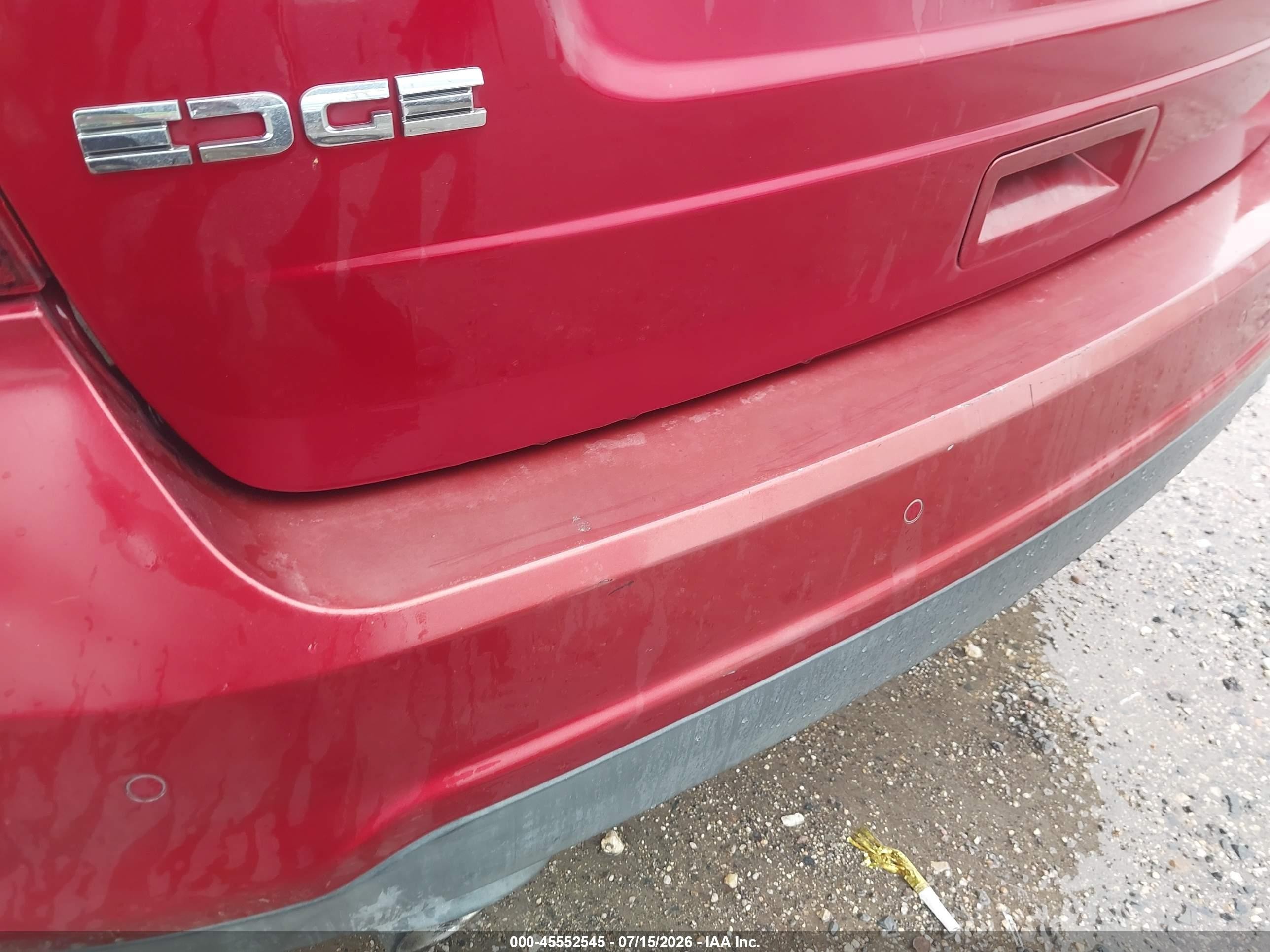 2014 Ford Edge Sel Red vin: 2FMDK3JC4EBA53940