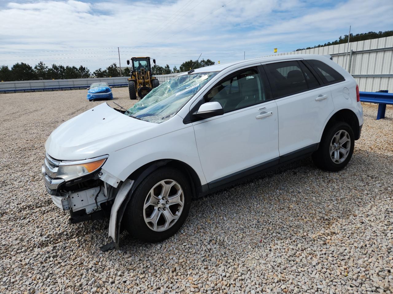 2014 Ford Edge Sel White vin: 2FMDK3JC4EBB35621