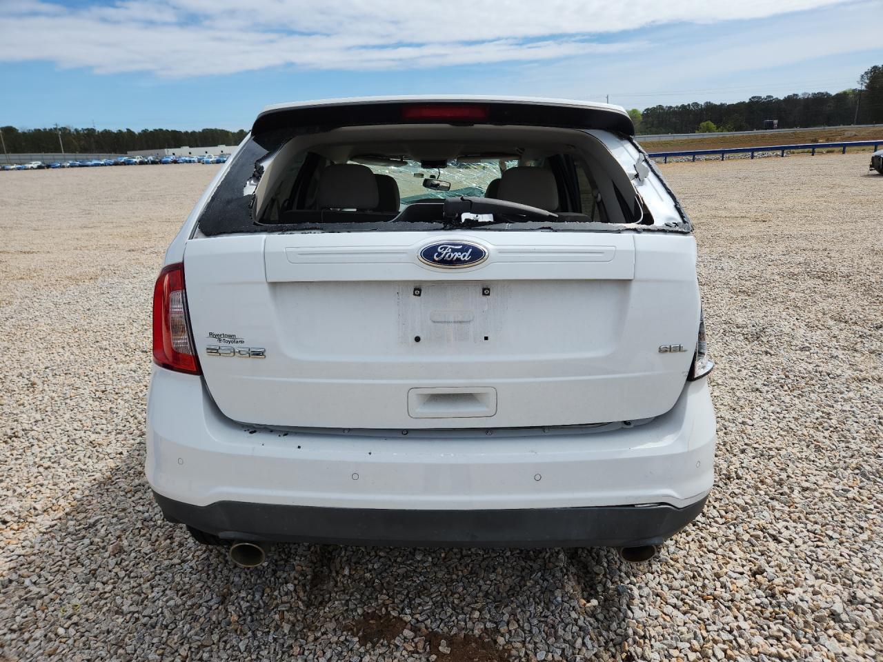 2014 Ford Edge Sel White vin: 2FMDK3JC4EBB35621
