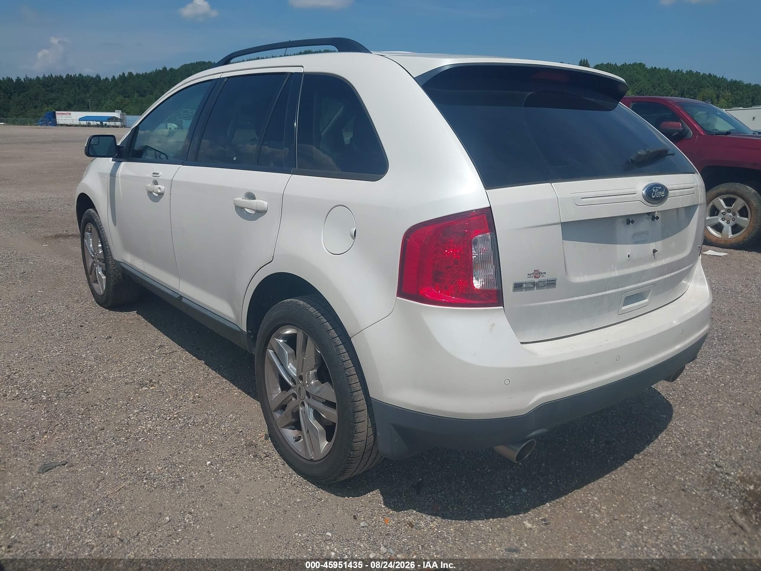 2014 Ford Edge Sel White vin: 2FMDK3JC4EBB72331