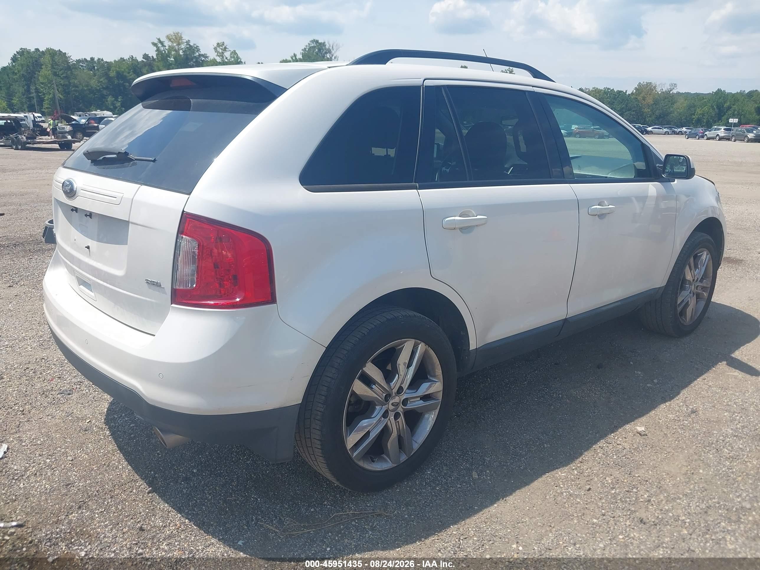 2014 Ford Edge Sel White vin: 2FMDK3JC4EBB72331