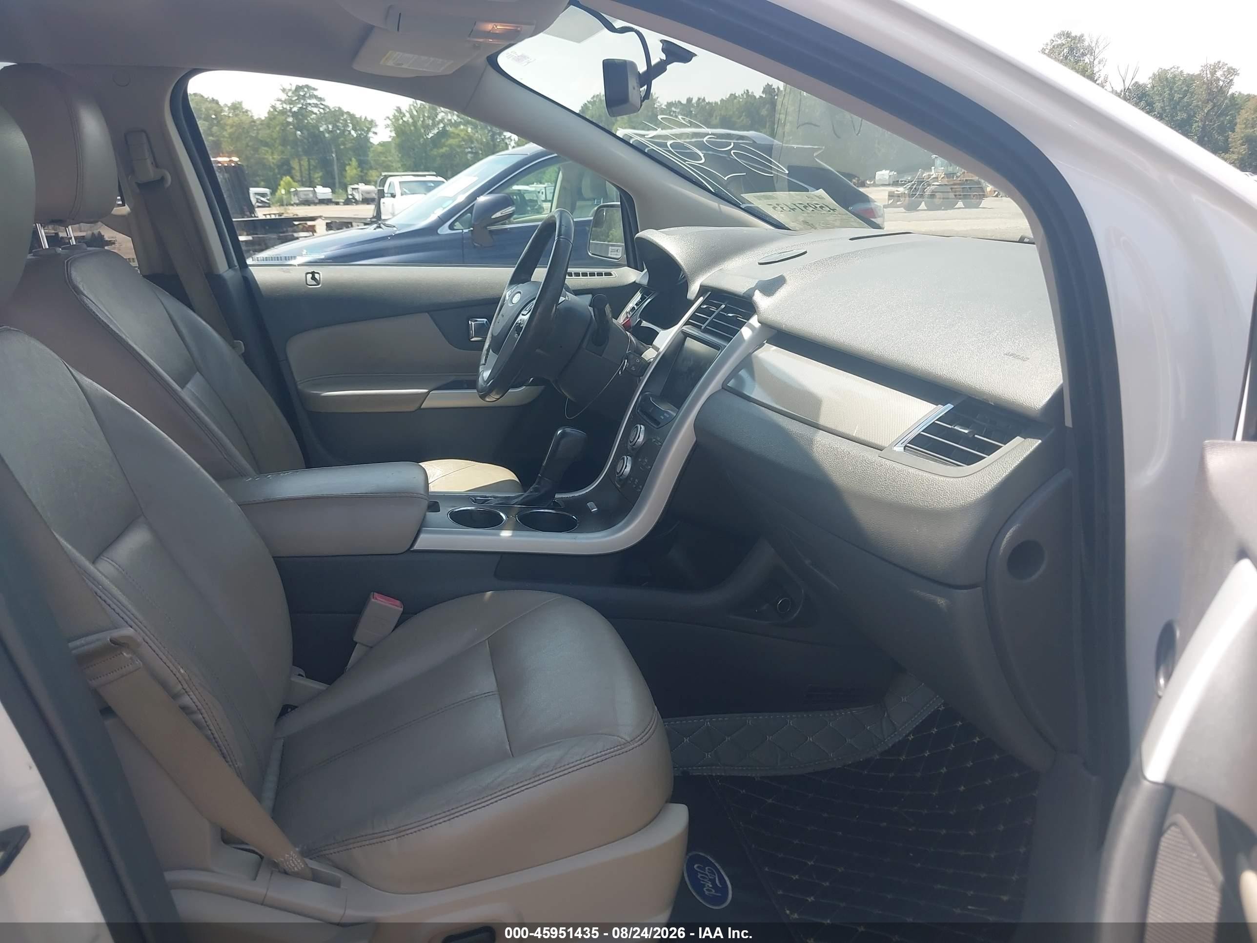 2014 Ford Edge Sel White vin: 2FMDK3JC4EBB72331