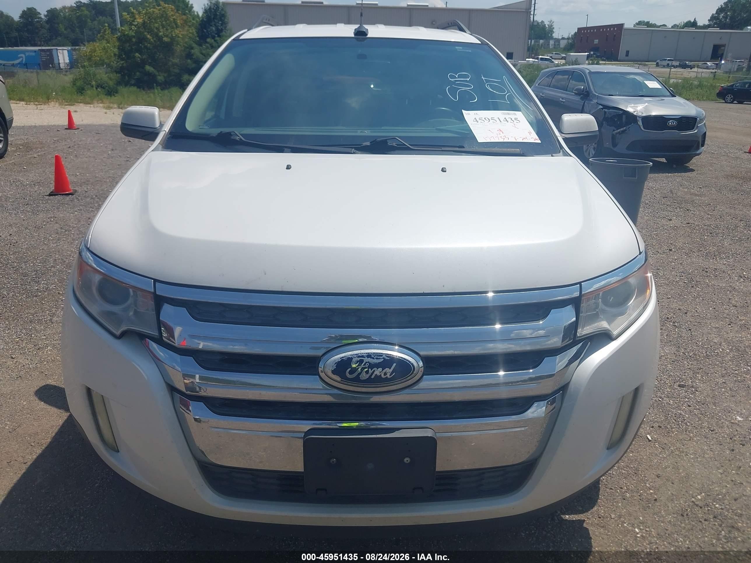 2014 Ford Edge Sel White vin: 2FMDK3JC4EBB72331