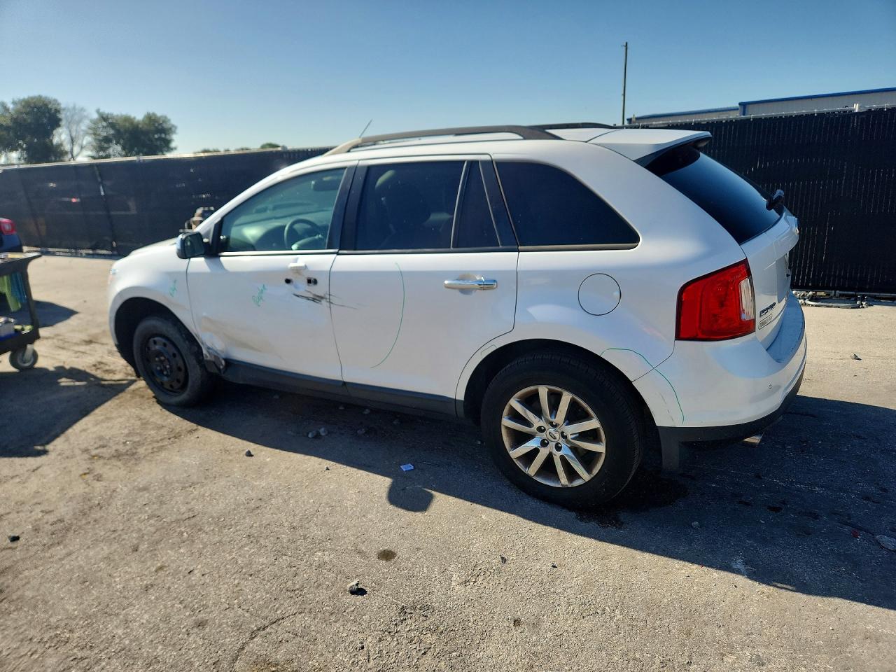 2014 Ford Edge Sel White vin: 2FMDK3JC4EBB74970