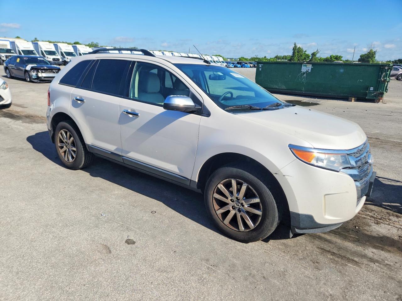 2014 Ford Edge Sel White vin: 2FMDK3JC4EBB74970