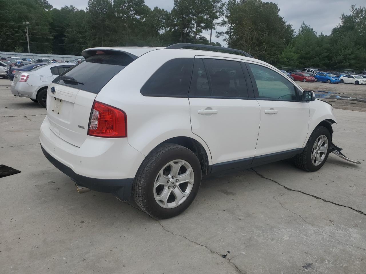 2014 Ford Edge White vin: 2FMDK3JC4EBB85354