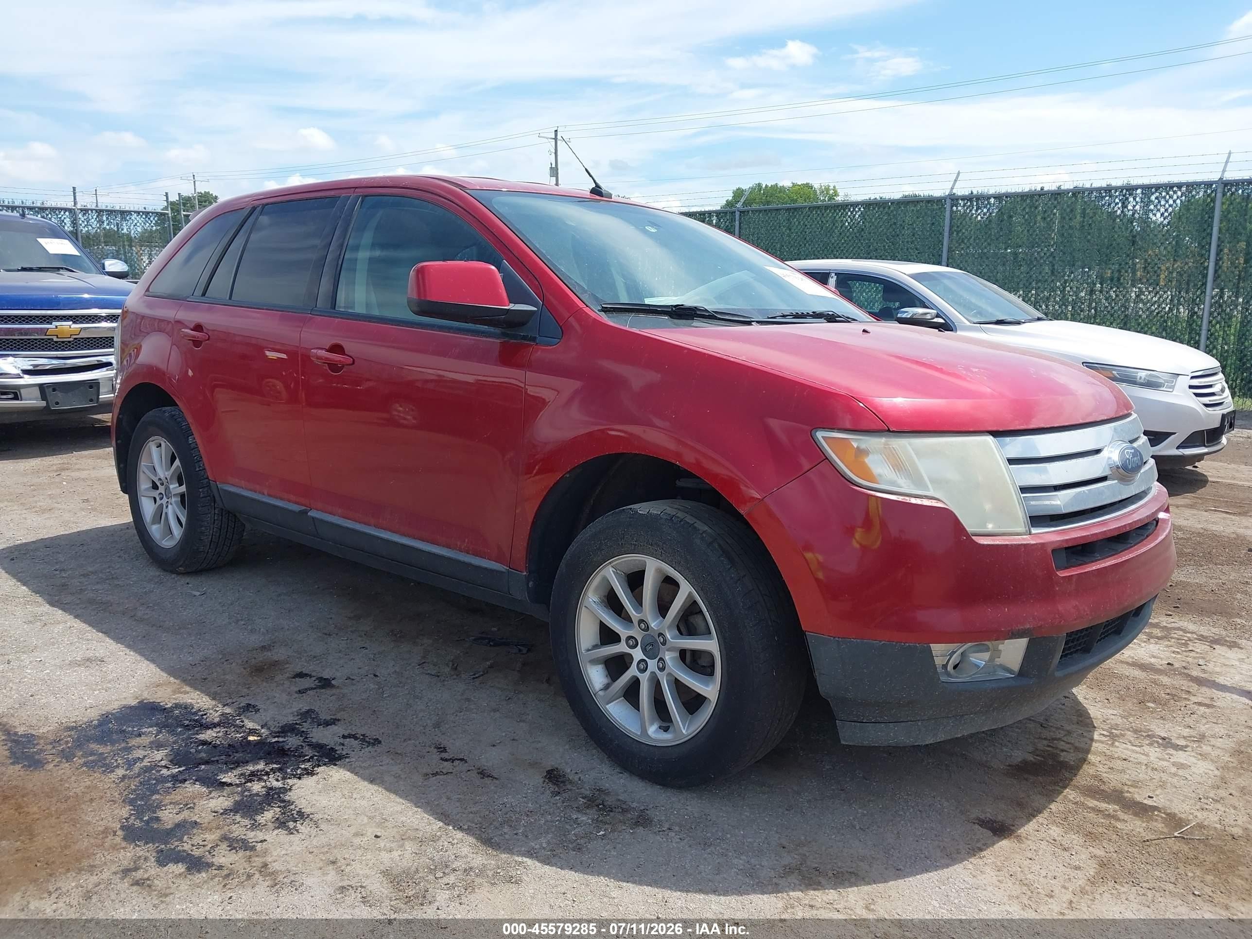 2010 Ford Edge Sel Red vin: 2FMDK3JC5ABA97407