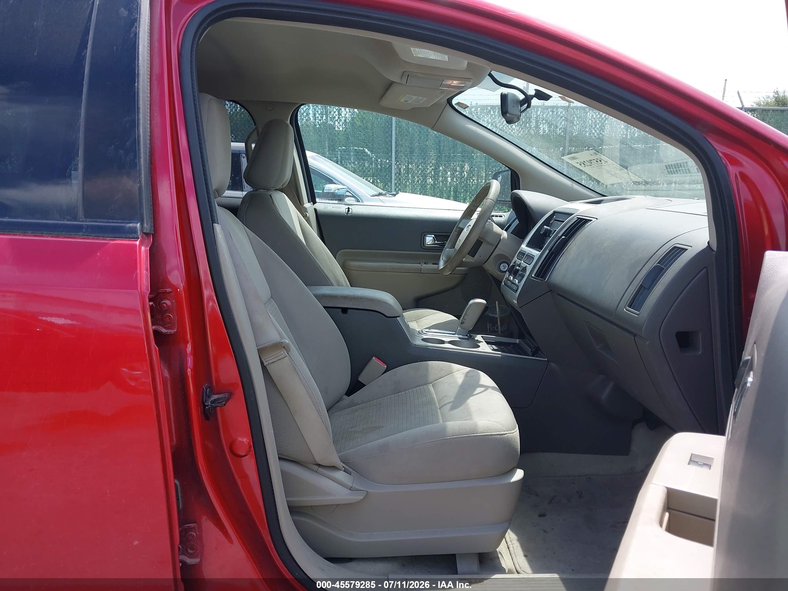 2010 Ford Edge Sel Red vin: 2FMDK3JC5ABA97407