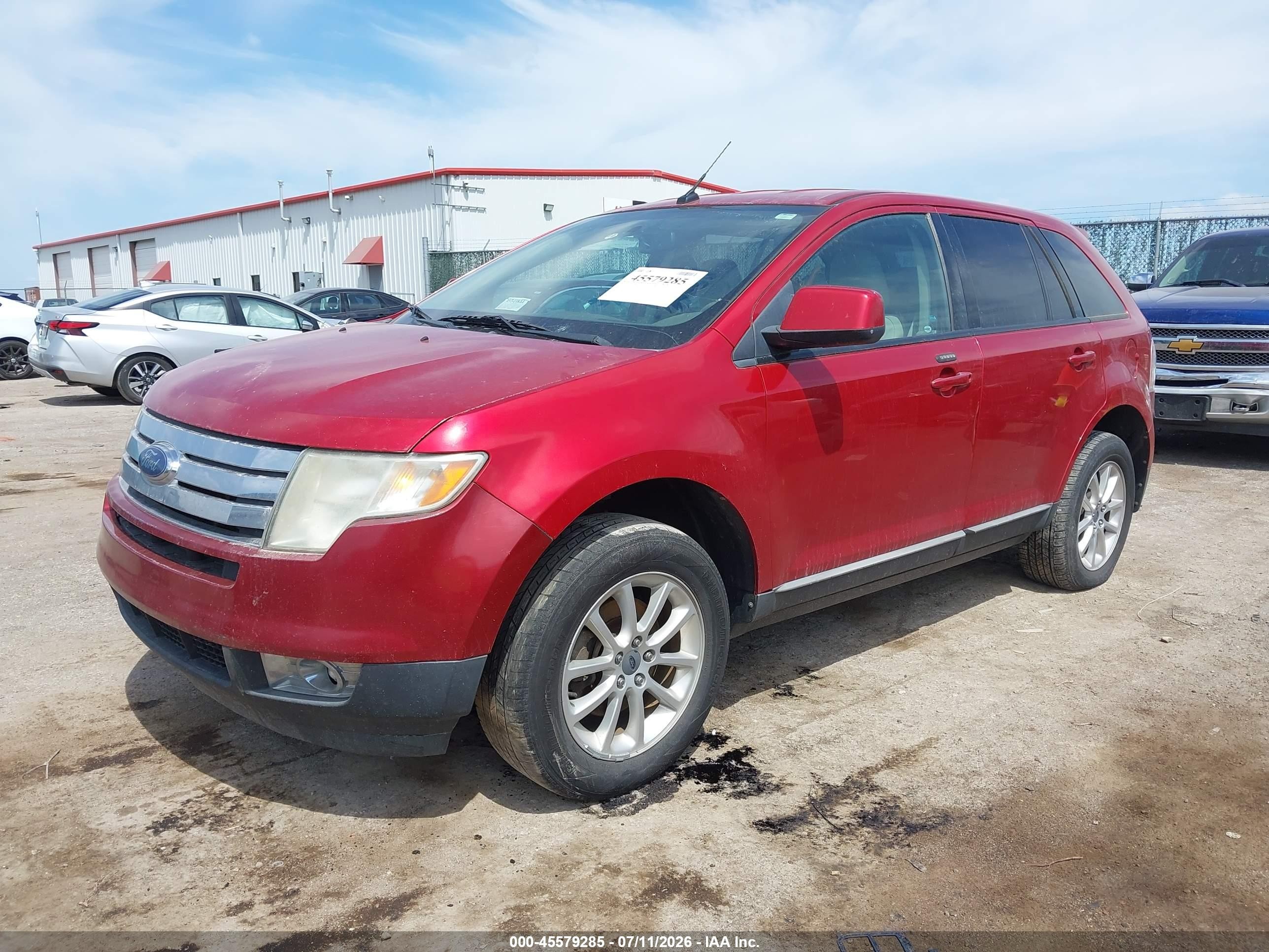 2010 Ford Edge Sel Red vin: 2FMDK3JC5ABA97407