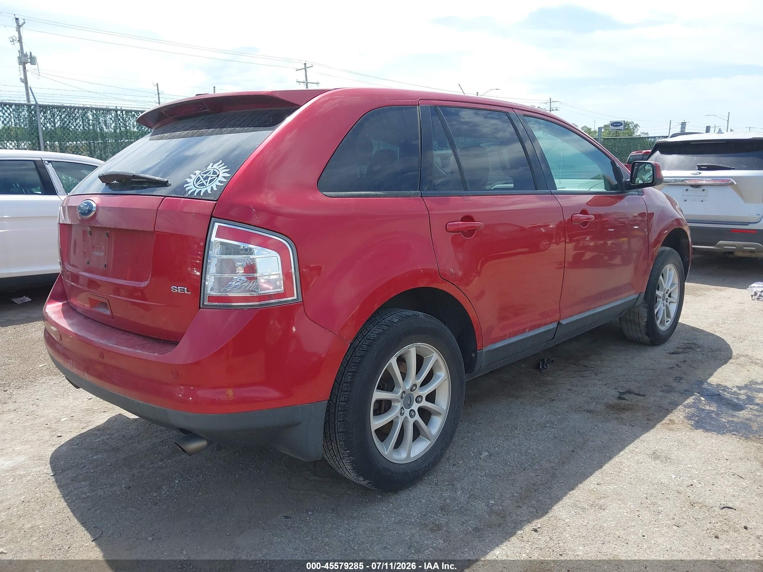 2010 Ford Edge Sel Red vin: 2FMDK3JC5ABA97407