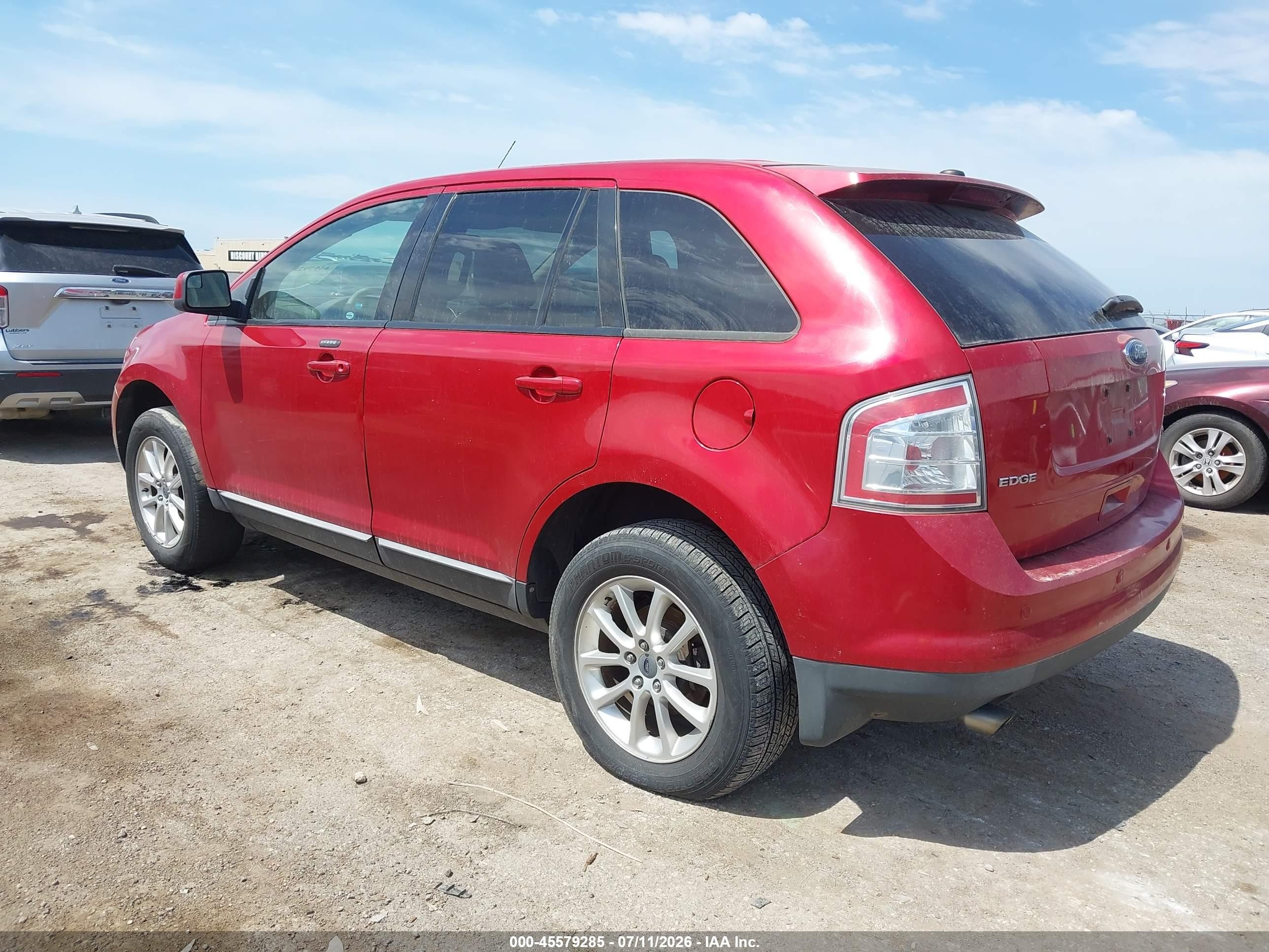 2010 Ford Edge Sel Red vin: 2FMDK3JC5ABA97407