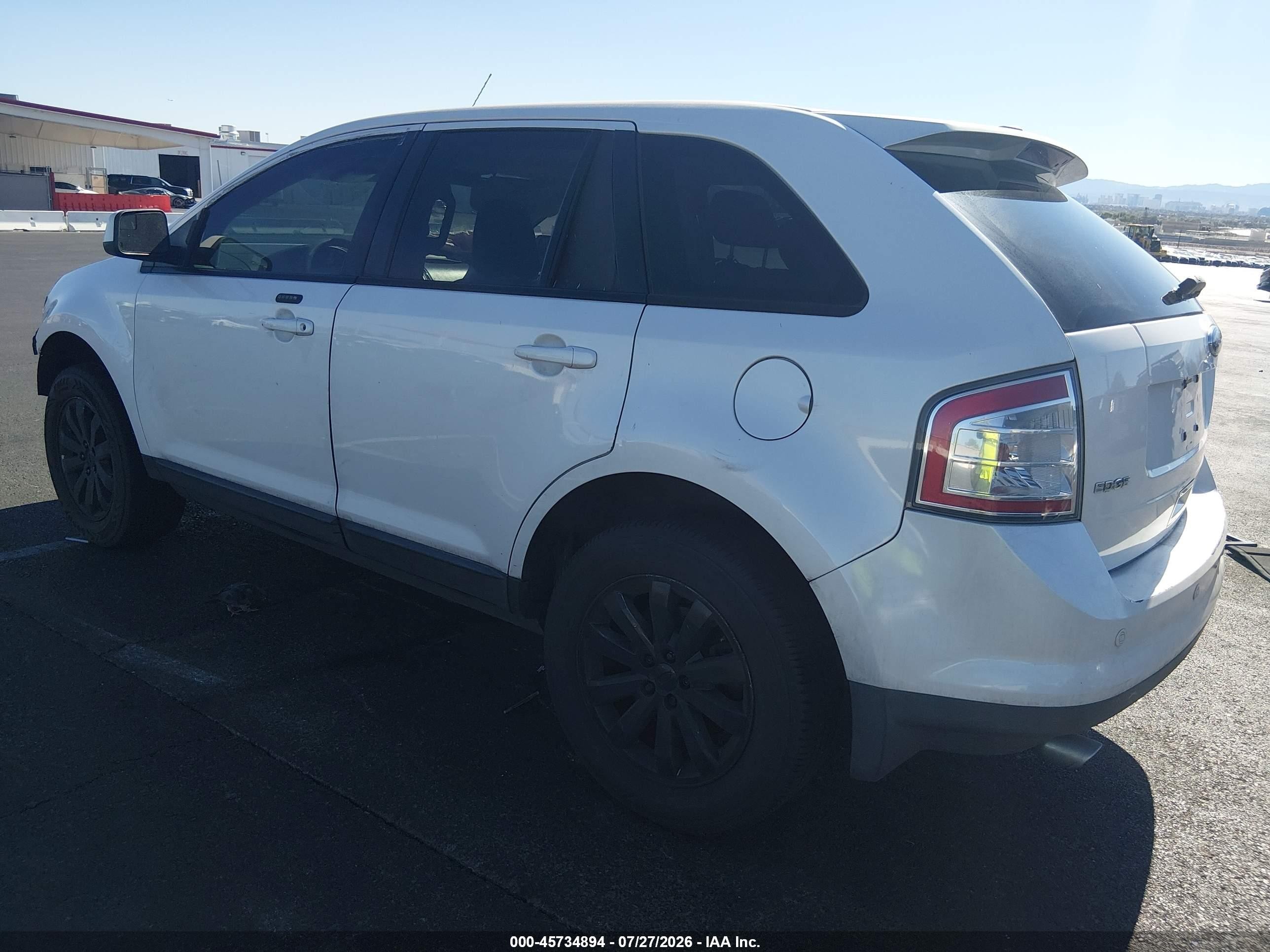 2010 Ford Edge Sel White vin: 2FMDK3JC5ABB08955