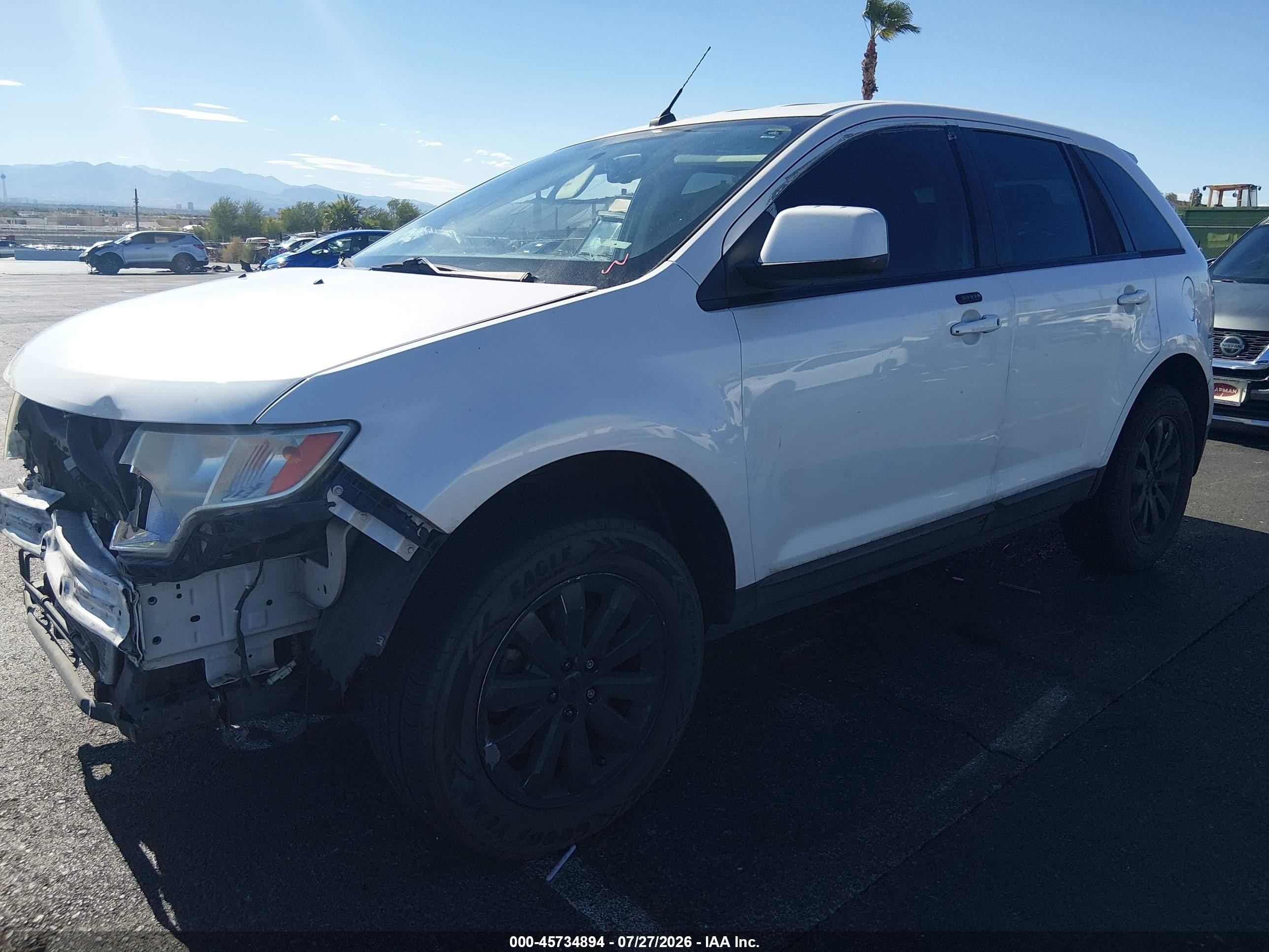 2010 Ford Edge Sel White vin: 2FMDK3JC5ABB08955