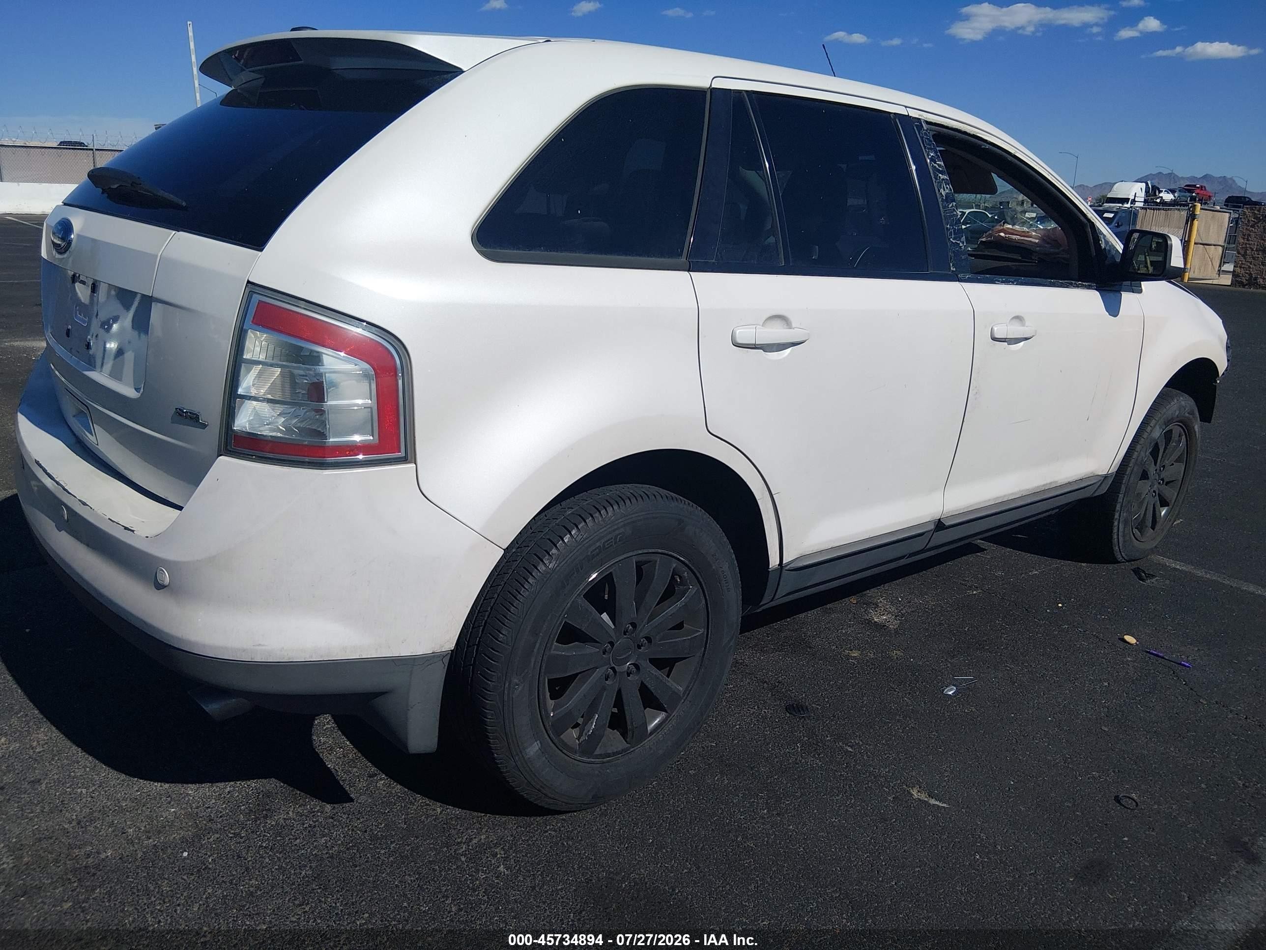 2010 Ford Edge Sel White vin: 2FMDK3JC5ABB08955