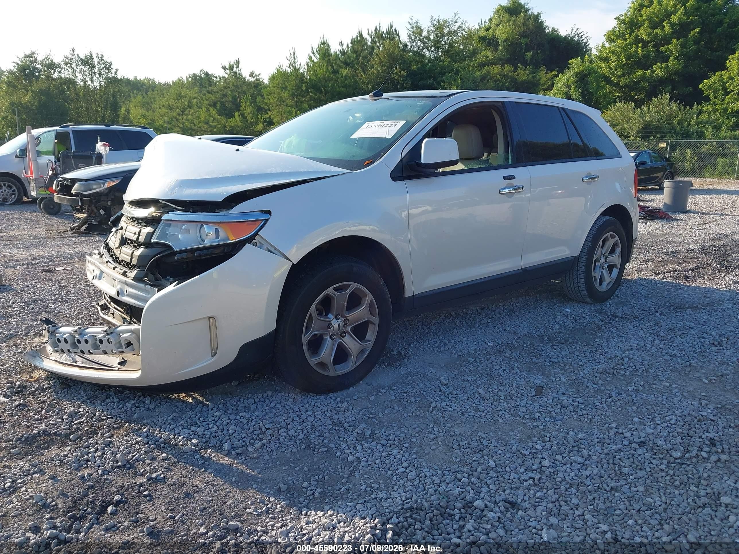 2011 Ford Edge Sel White vin: 2FMDK3JC5BBA25351