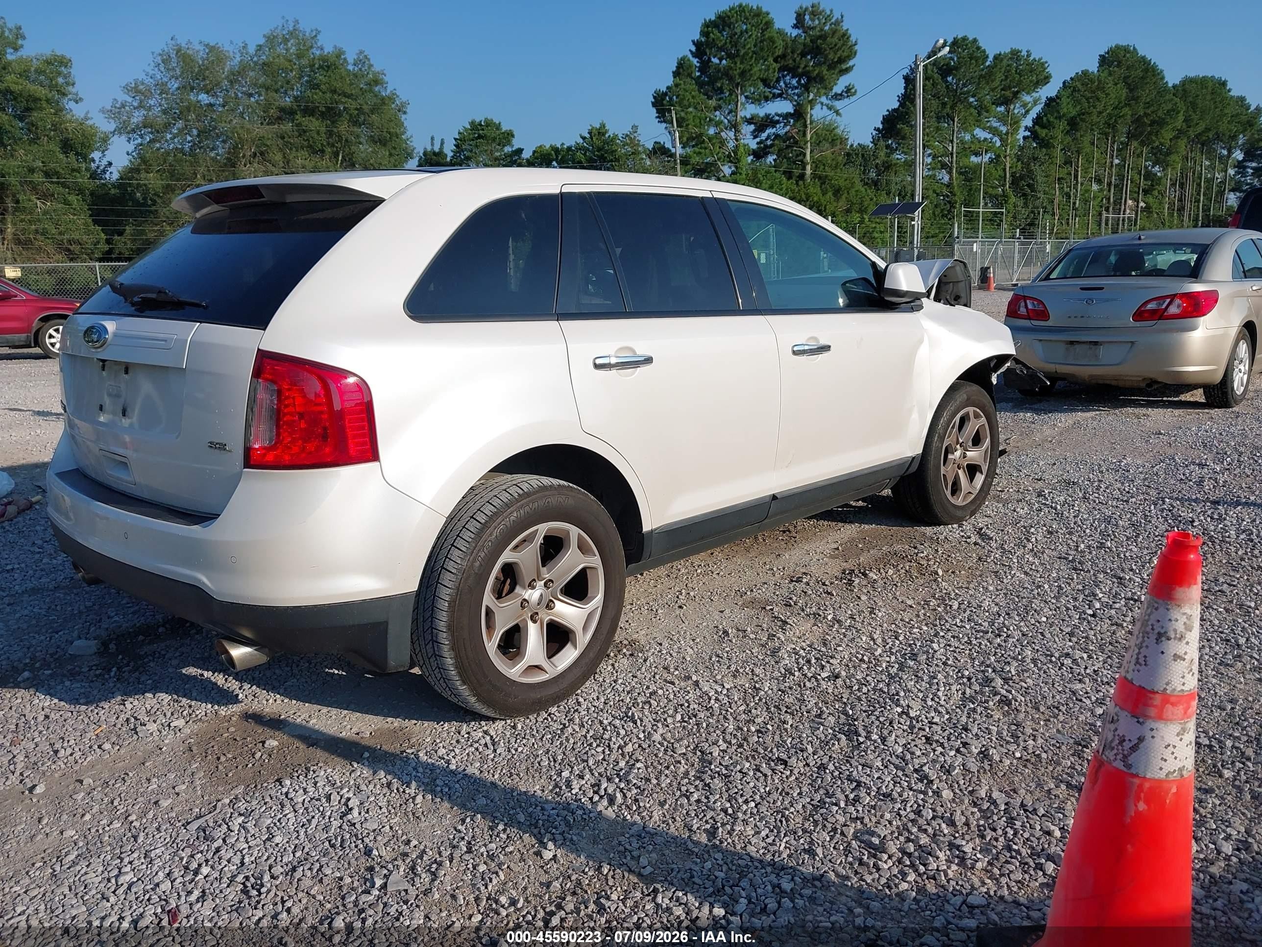 2011 Ford Edge Sel White vin: 2FMDK3JC5BBA25351