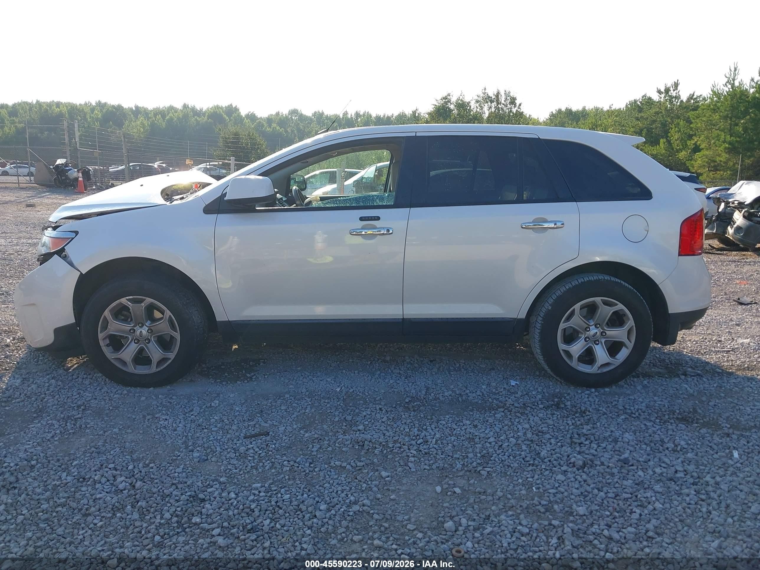2011 Ford Edge Sel White vin: 2FMDK3JC5BBA25351