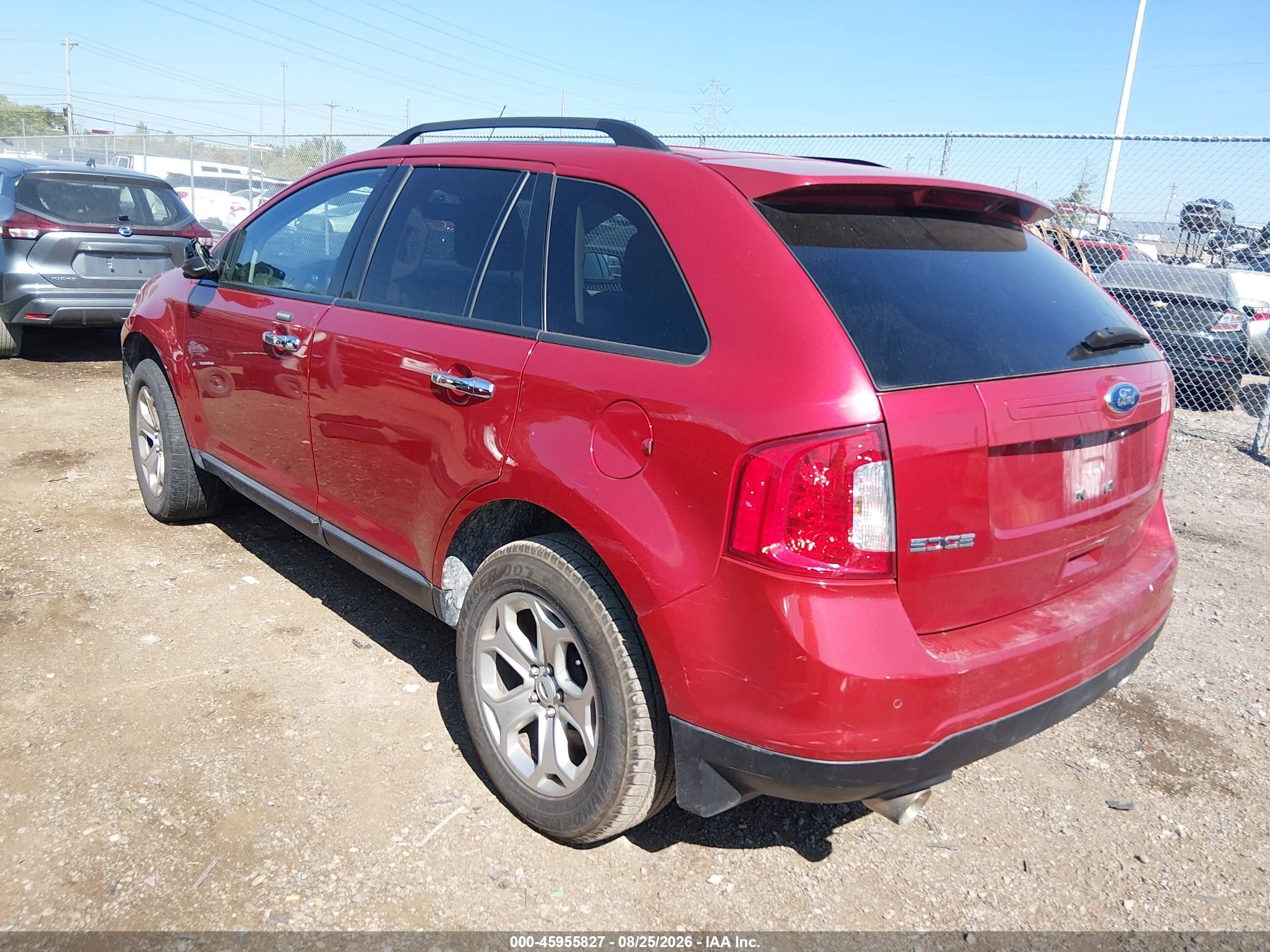 2011 Ford Edge Sel Burgundy vin: 2FMDK3JC5BBA42277