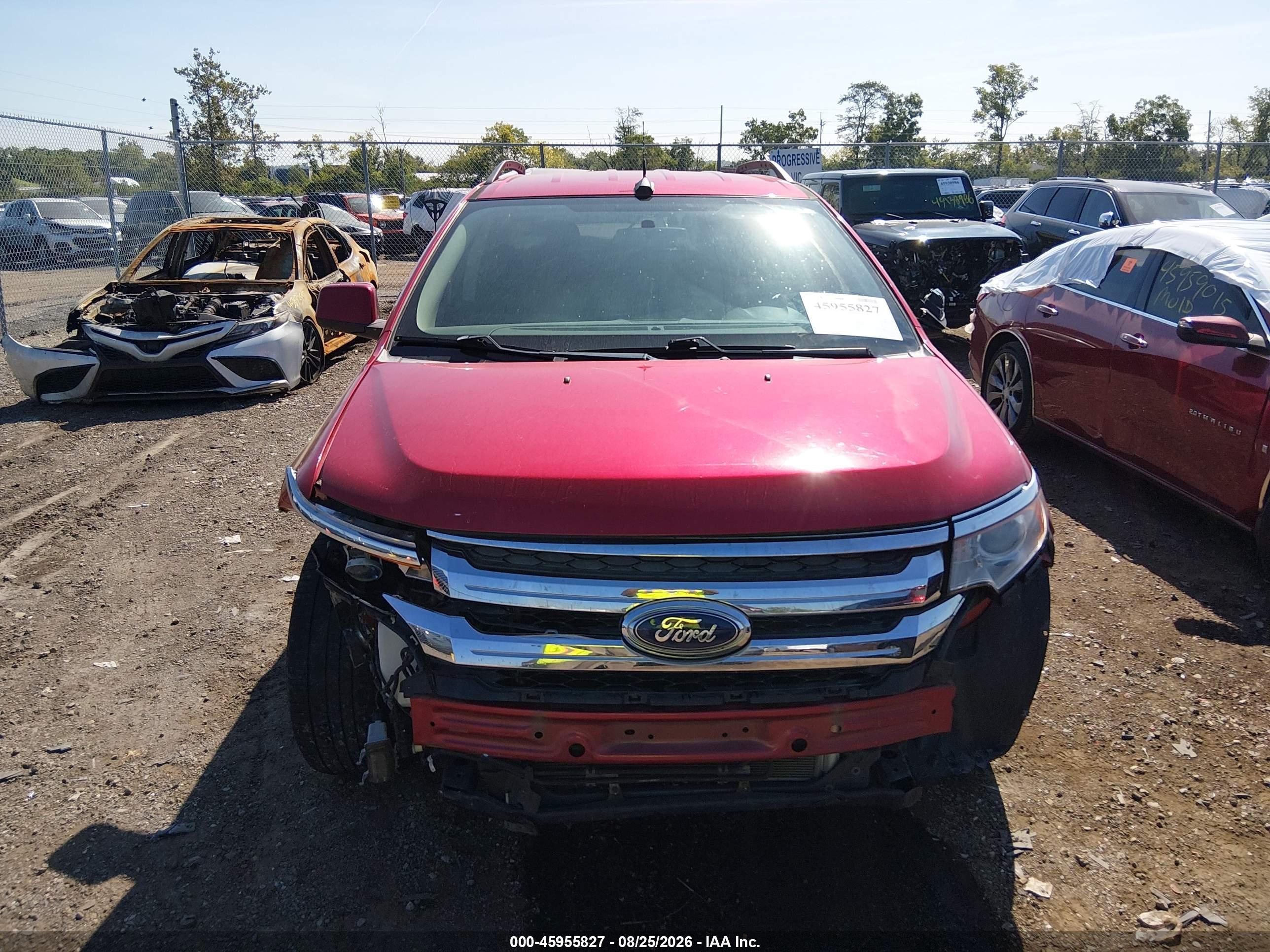 2011 Ford Edge Sel Burgundy vin: 2FMDK3JC5BBA42277